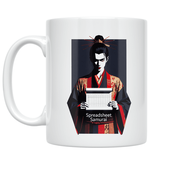 Spreadsheet Samurai Office Humor - Office Worker - 11 oz Ceramic Coffee Mug