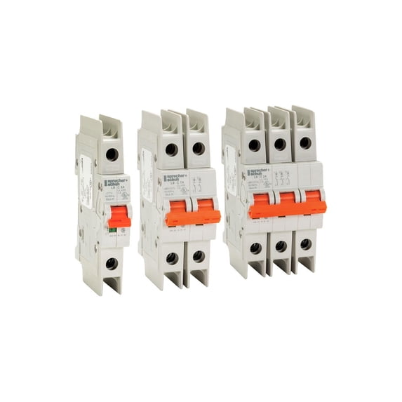 Sprecher & Schuh L9-2/1/C L9 Protector, 277, 48 VAC/VDC, 2 A, 10 kA Interrupt, 1 Poles, Type C Trip