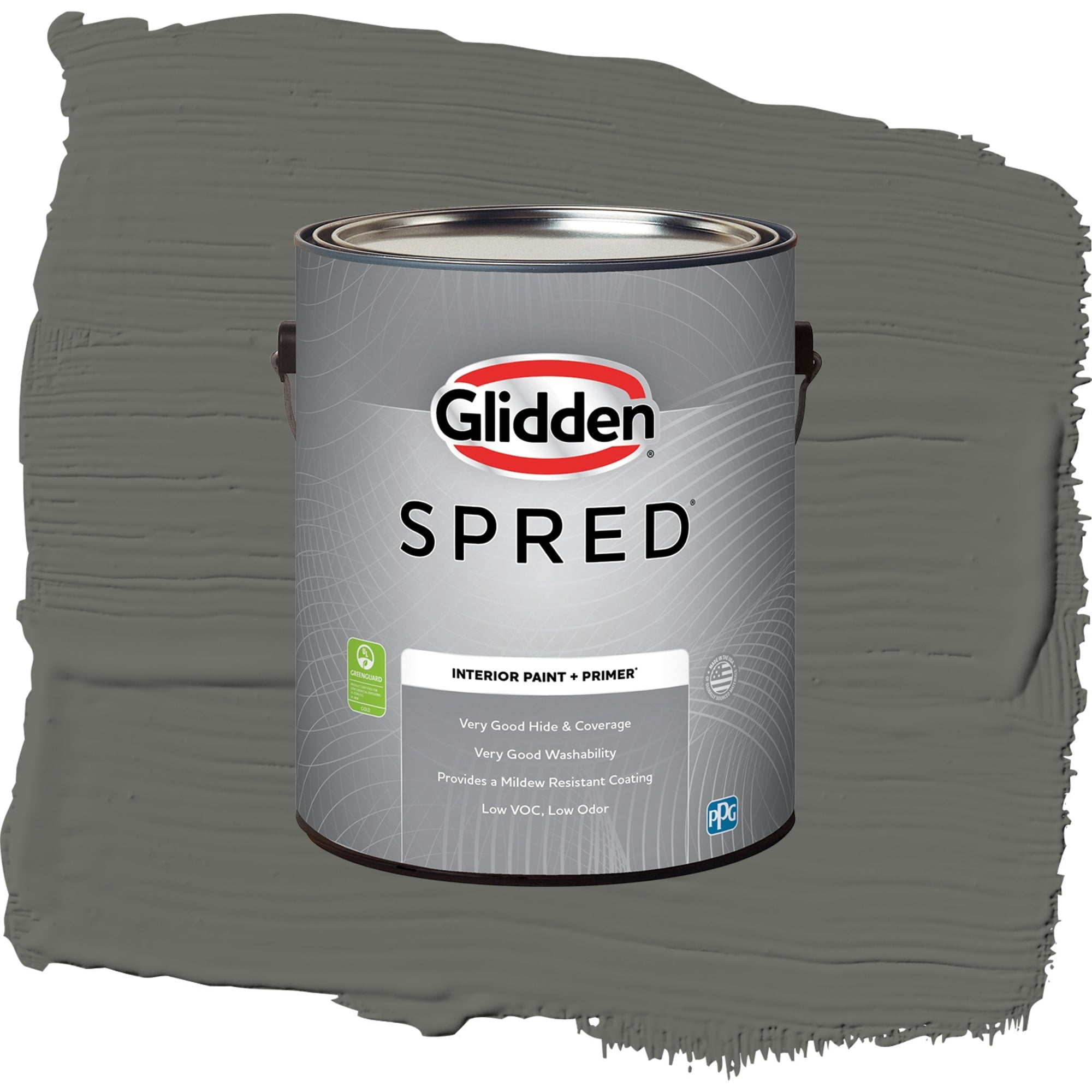 Glidden Spred Armory Flat Interior Paint and Primer, 1 Gallon