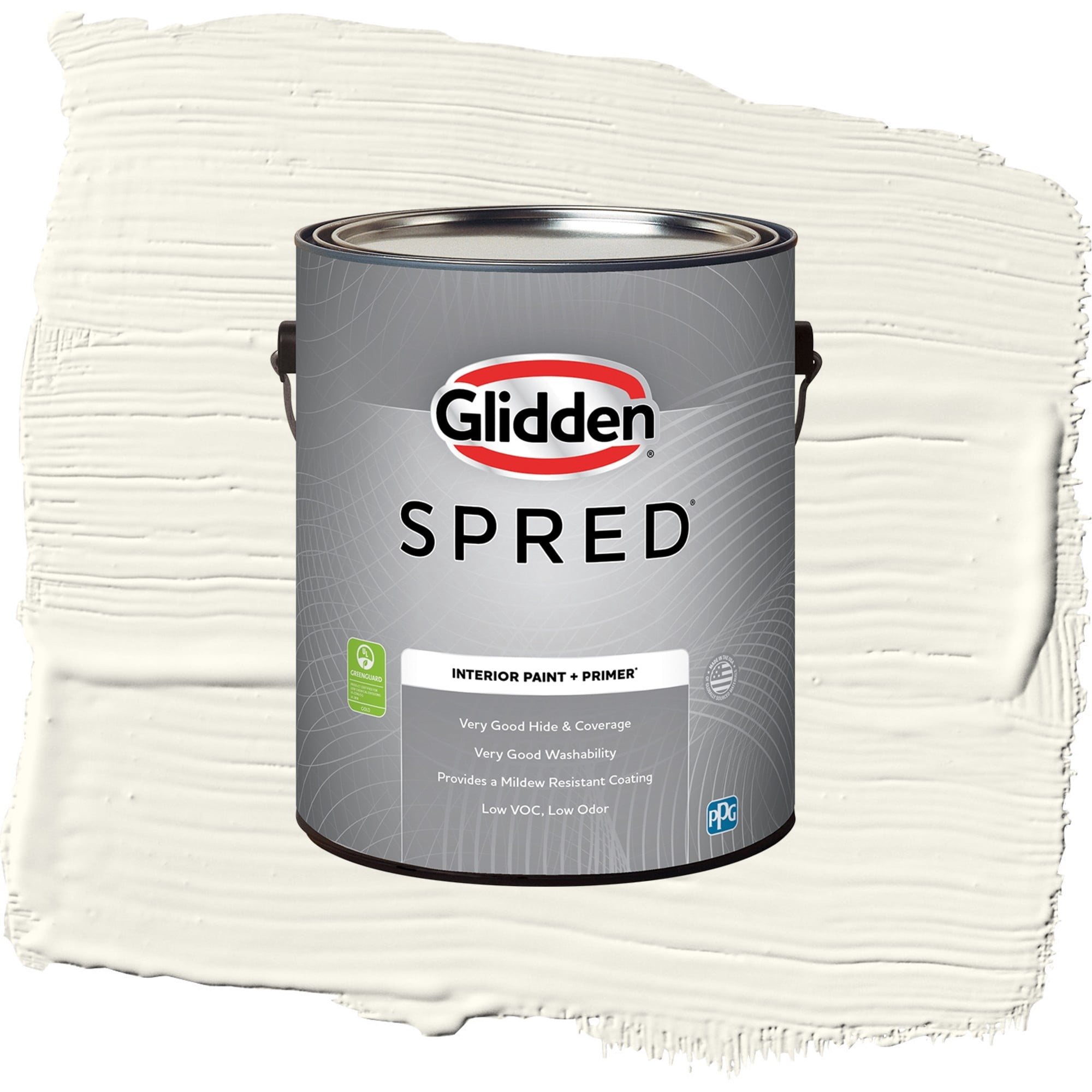 Glidden Spred Atrium White Flat Interior Paint and Primer, 1 Gallon