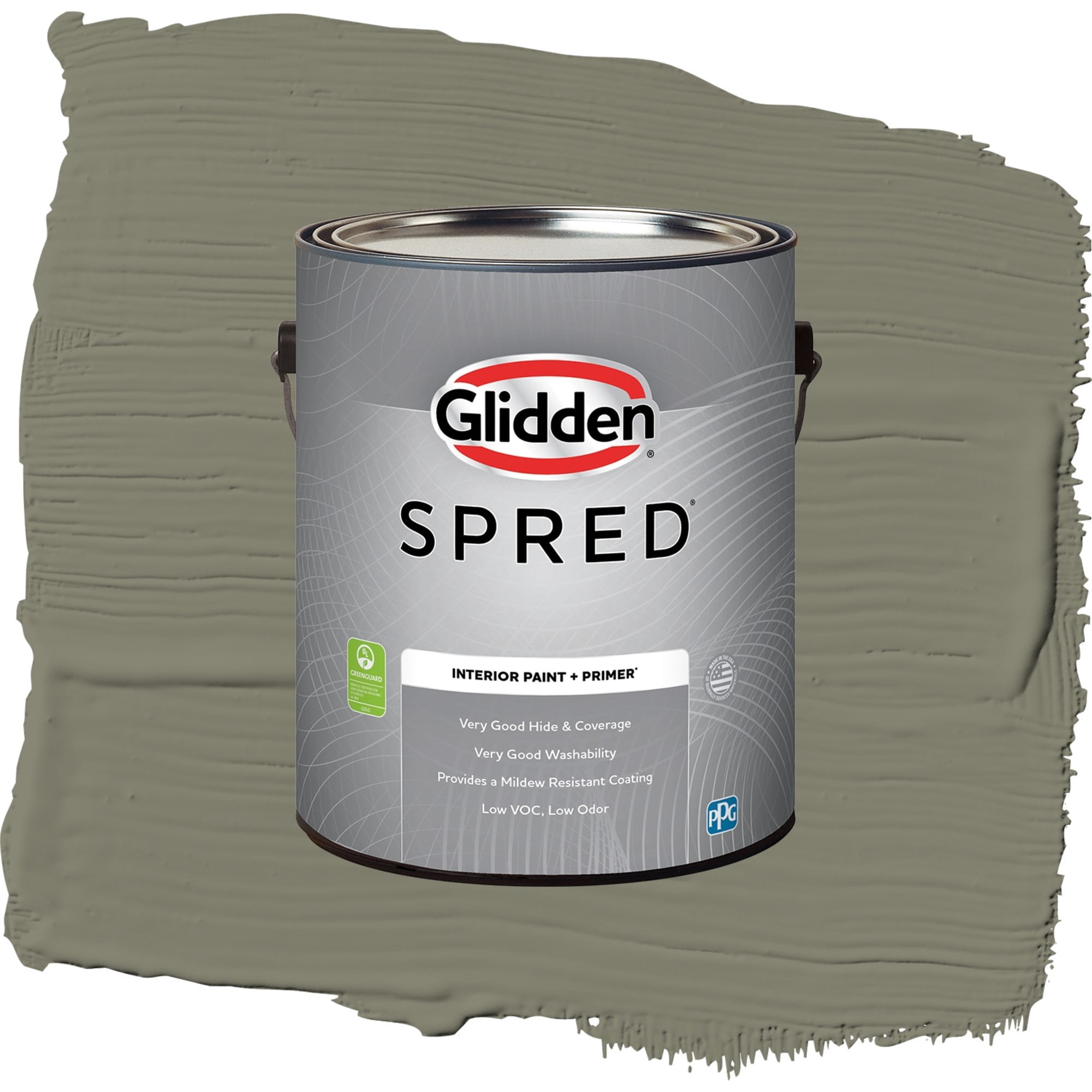 Glidden Spred Autumn Gray Semi Gloss Interior Paint and Primer, 1 Gallon