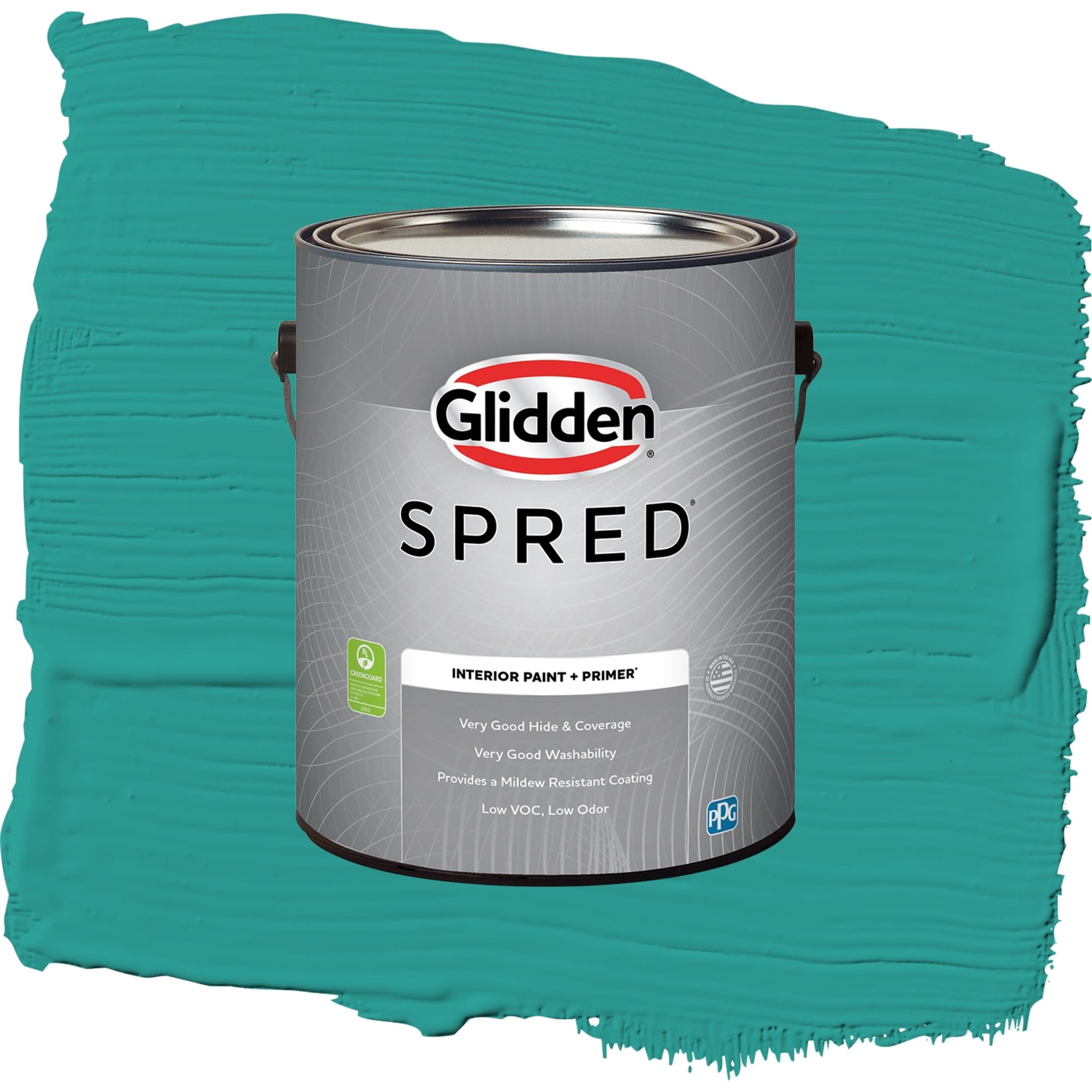 Glidden Spred Azure Tide Flat Interior Paint and Primer, 1 Gallon