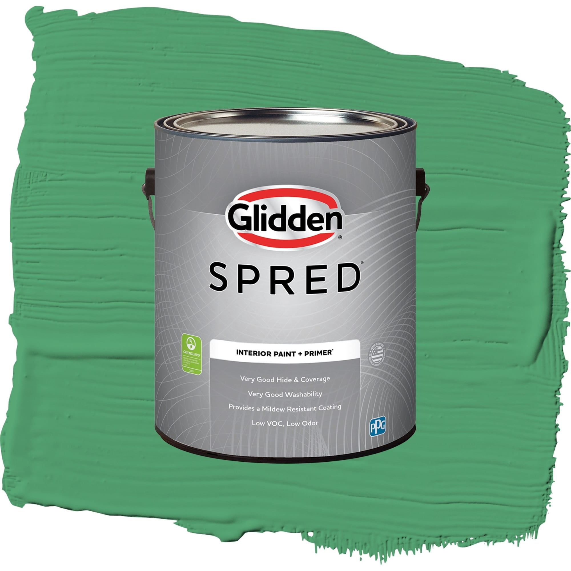 Glidden Spred Basil Pesto Eggshell Interior Paint and Primer, 1 Gallon
