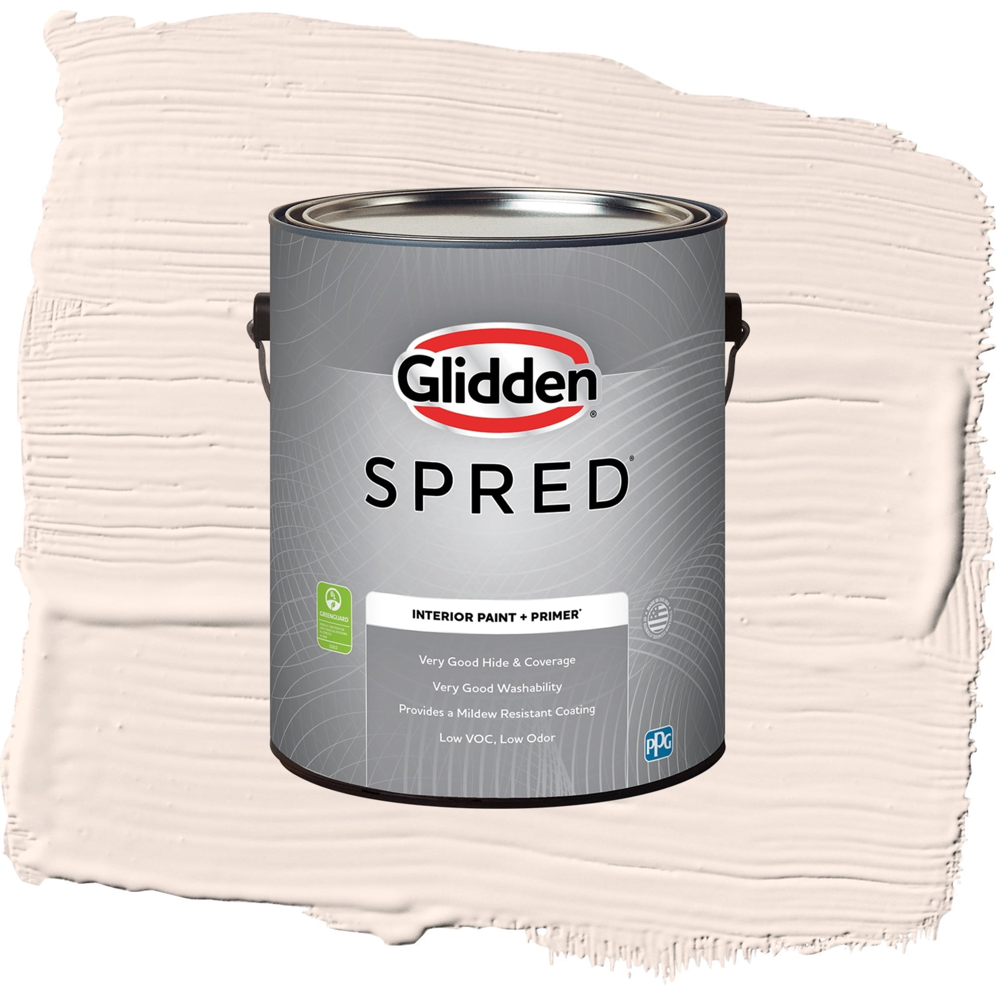 Glidden Spred Champagne Ice Flat Interior Paint and Primer, 1 Gallon