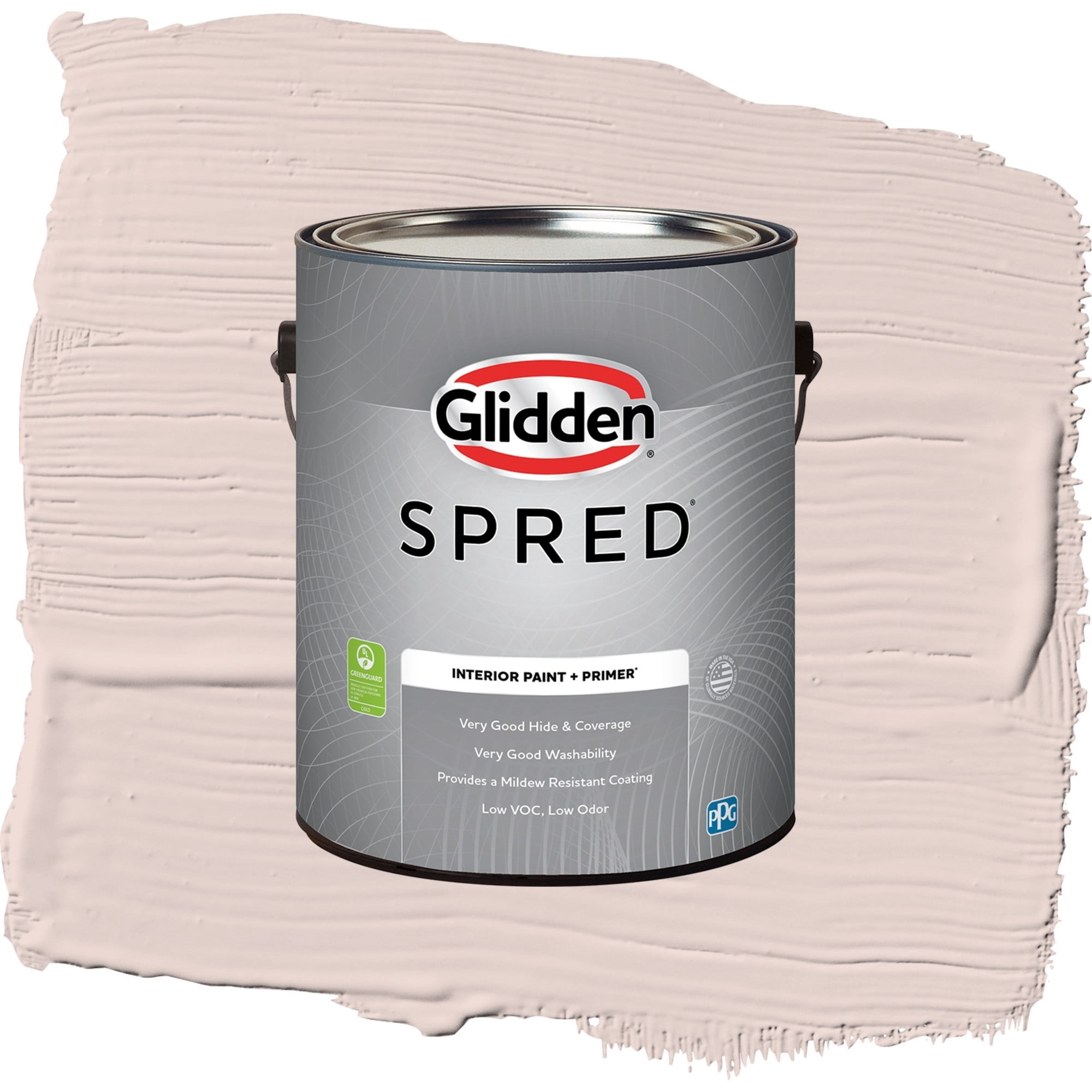 Glidden Spred China Silk Flat Interior Paint and Primer, 1 Gallon