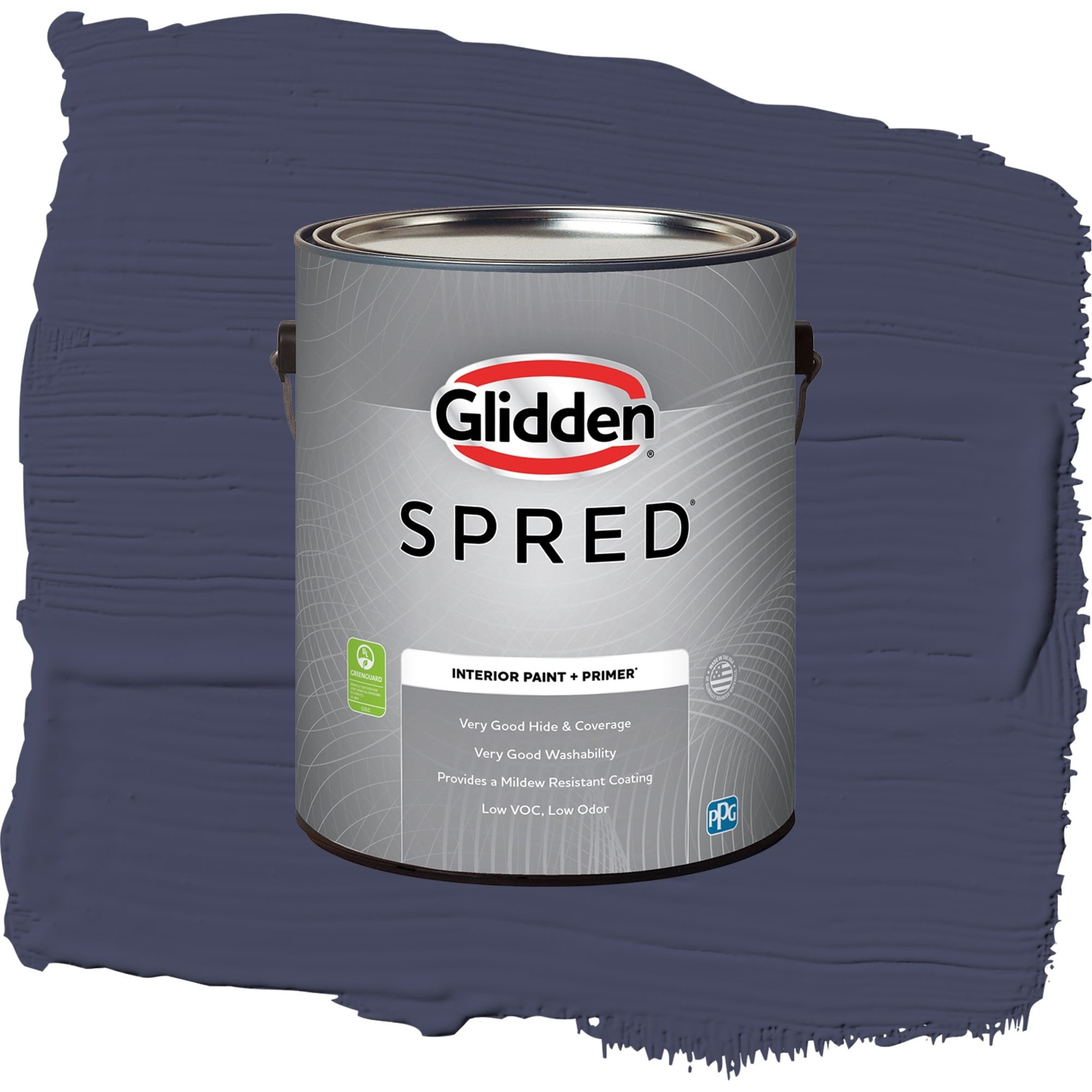 Glidden Spred Chinaberry Eggshell Interior Paint and Primer, 1 Gallon