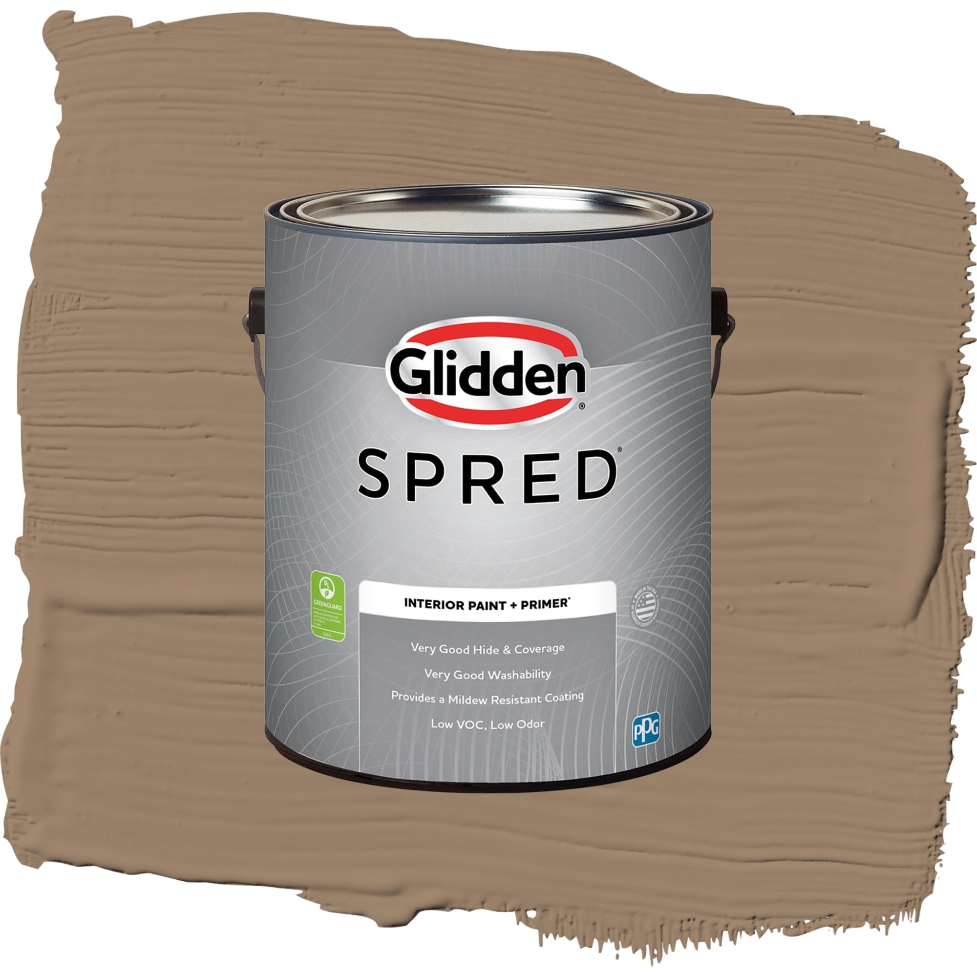 Glidden Spred Chocolate Moment Flat Interior Paint and Primer, 1 Gallon