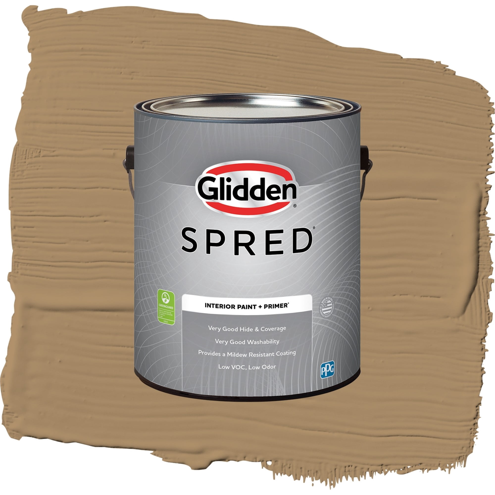 Glidden Spred Coffee With Cream Semi Gloss Interior Paint and Primer, 1 Gallon