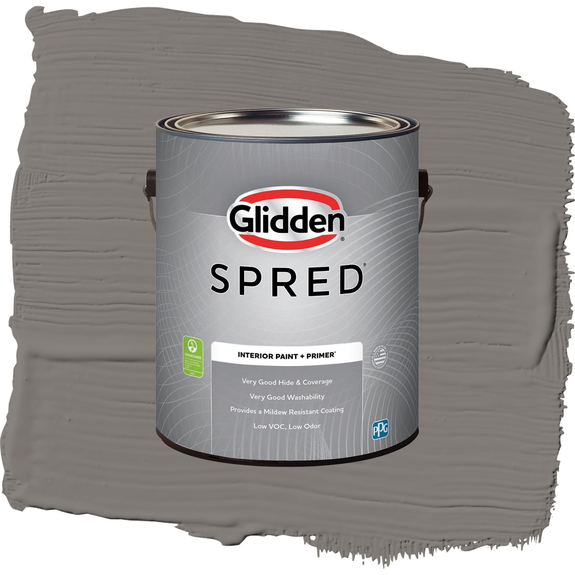 Glidden Spred Cool Charcoal Semi Gloss Interior Paint and Primer, 1 Gallon