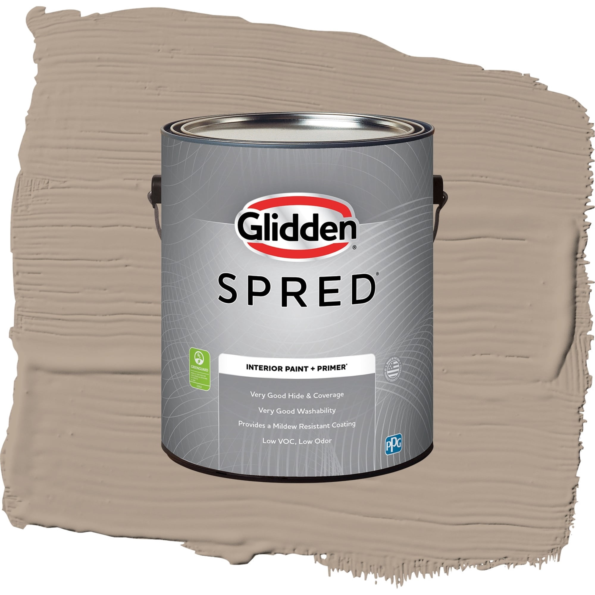 Glidden Spred Cuppa Coffee Semi Gloss Interior Paint and Primer, 1 Gallon