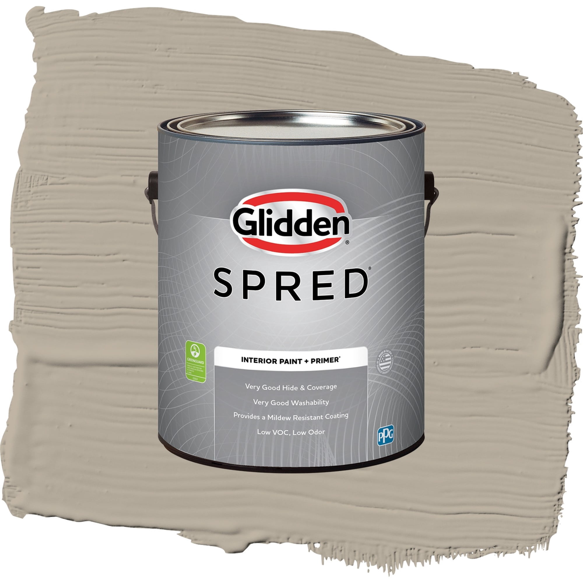 Glidden Spred Desert Dune Semi Gloss Interior Paint and Primer, 1 Gallon