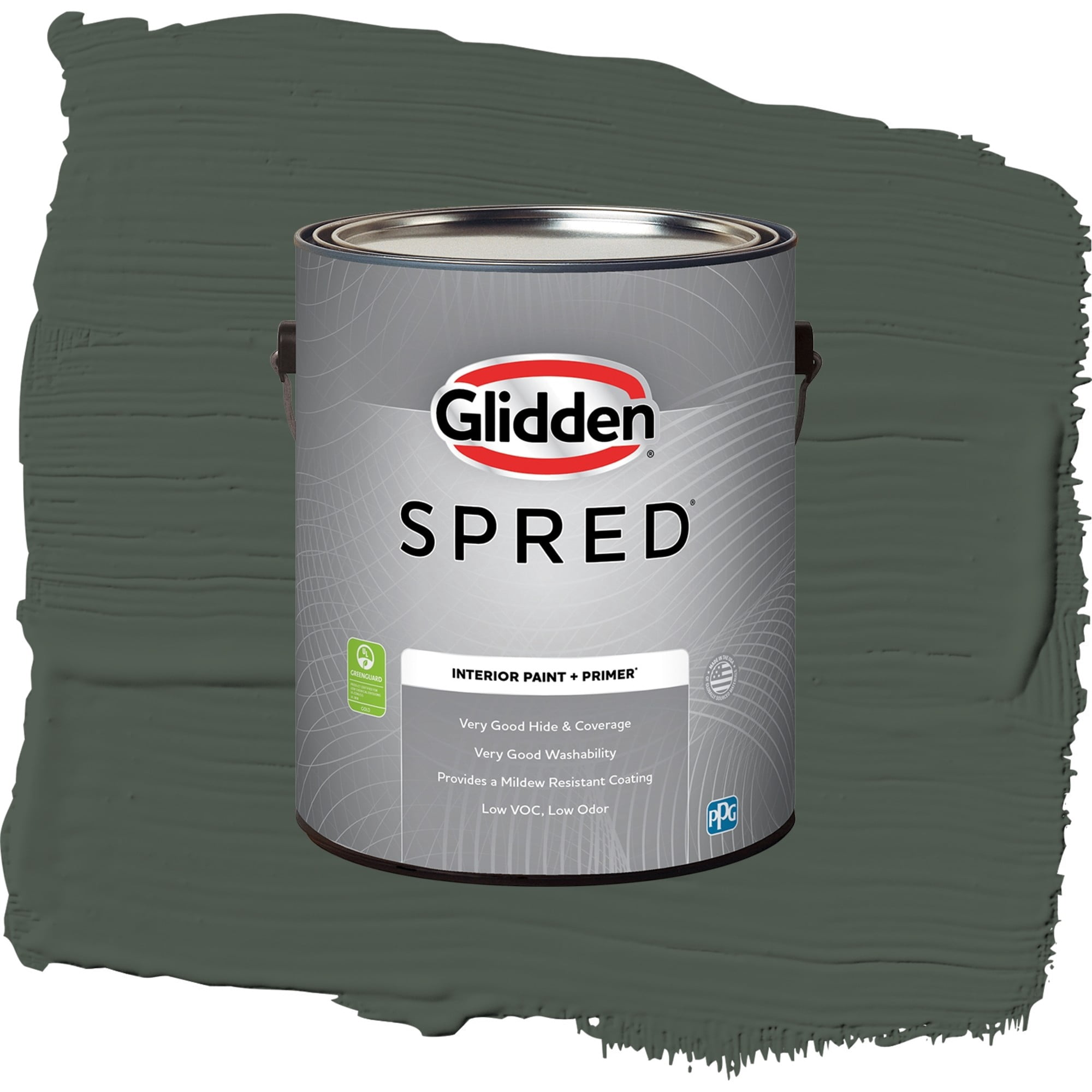 Glidden Spred Evergreen Boughs Eggshell Interior Paint and Primer, 1 Gallon