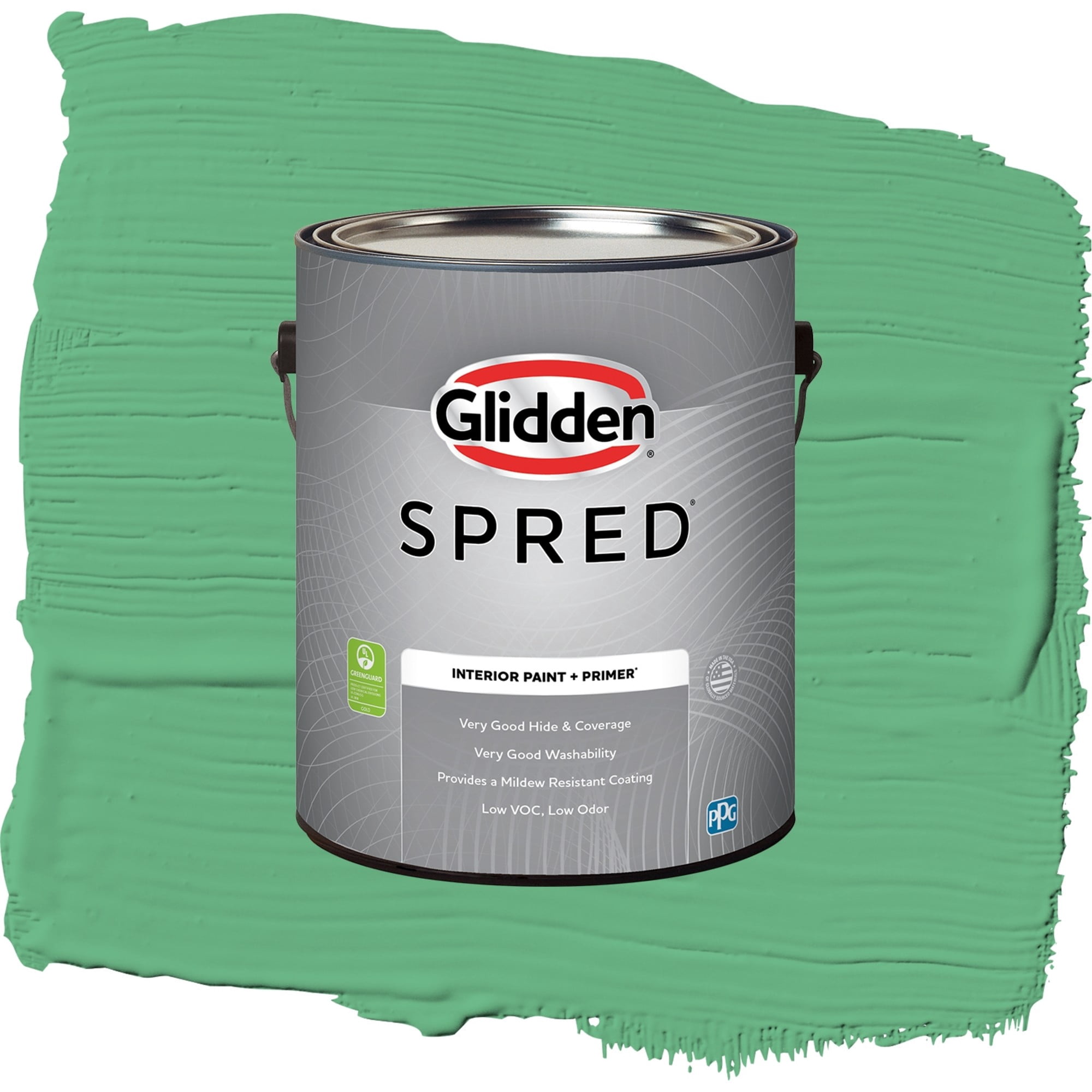 Glidden Spred Garden Mint Flat Interior Paint and Primer, 1 Gallon