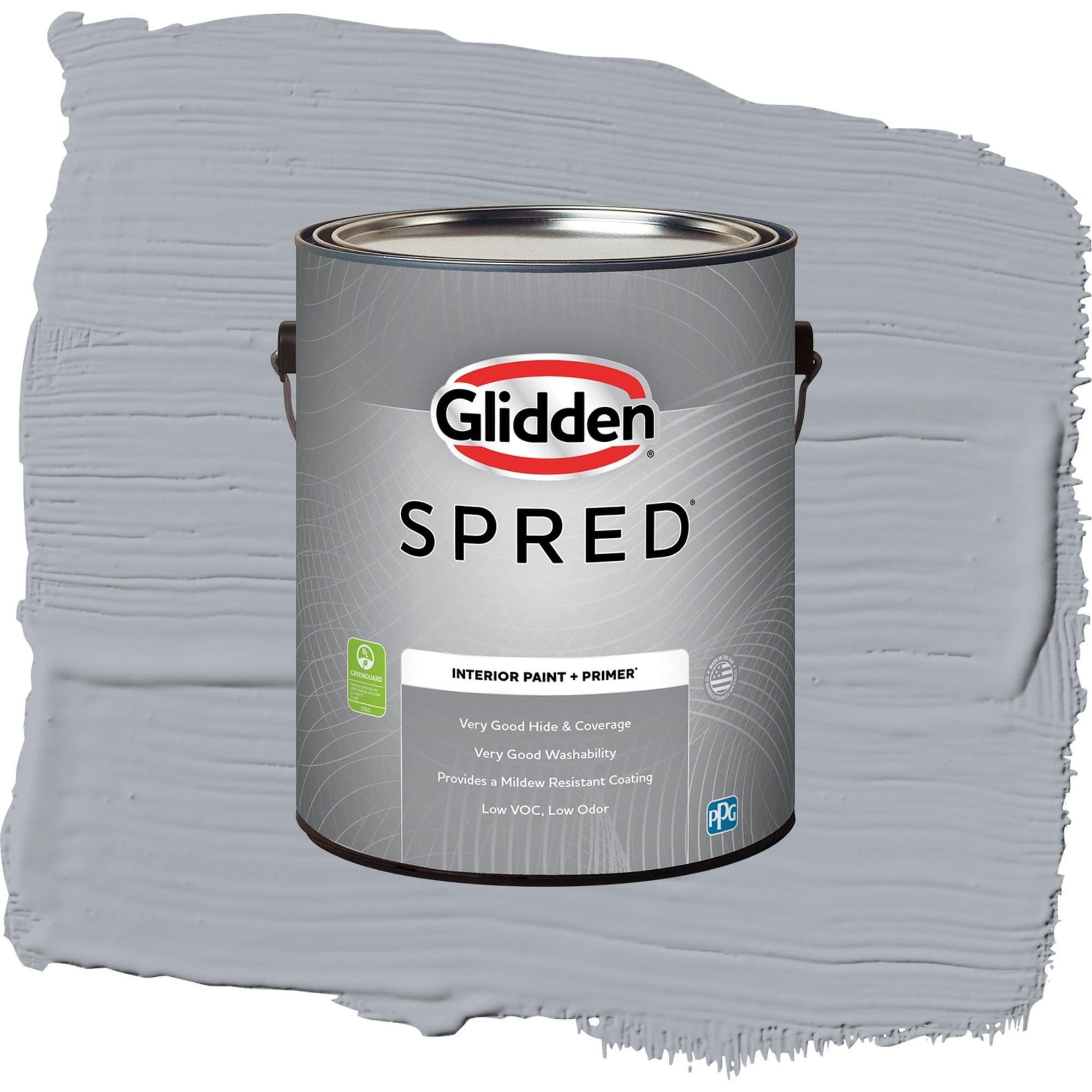 Glidden Spred Gosling Gray Semi Gloss Interior Paint and Primer, 1 Gallon