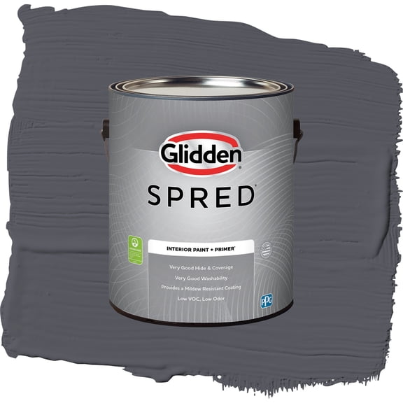 Glidden Spred Gray Flannel Eggshell Interior Paint and Primer, 1 Gallon