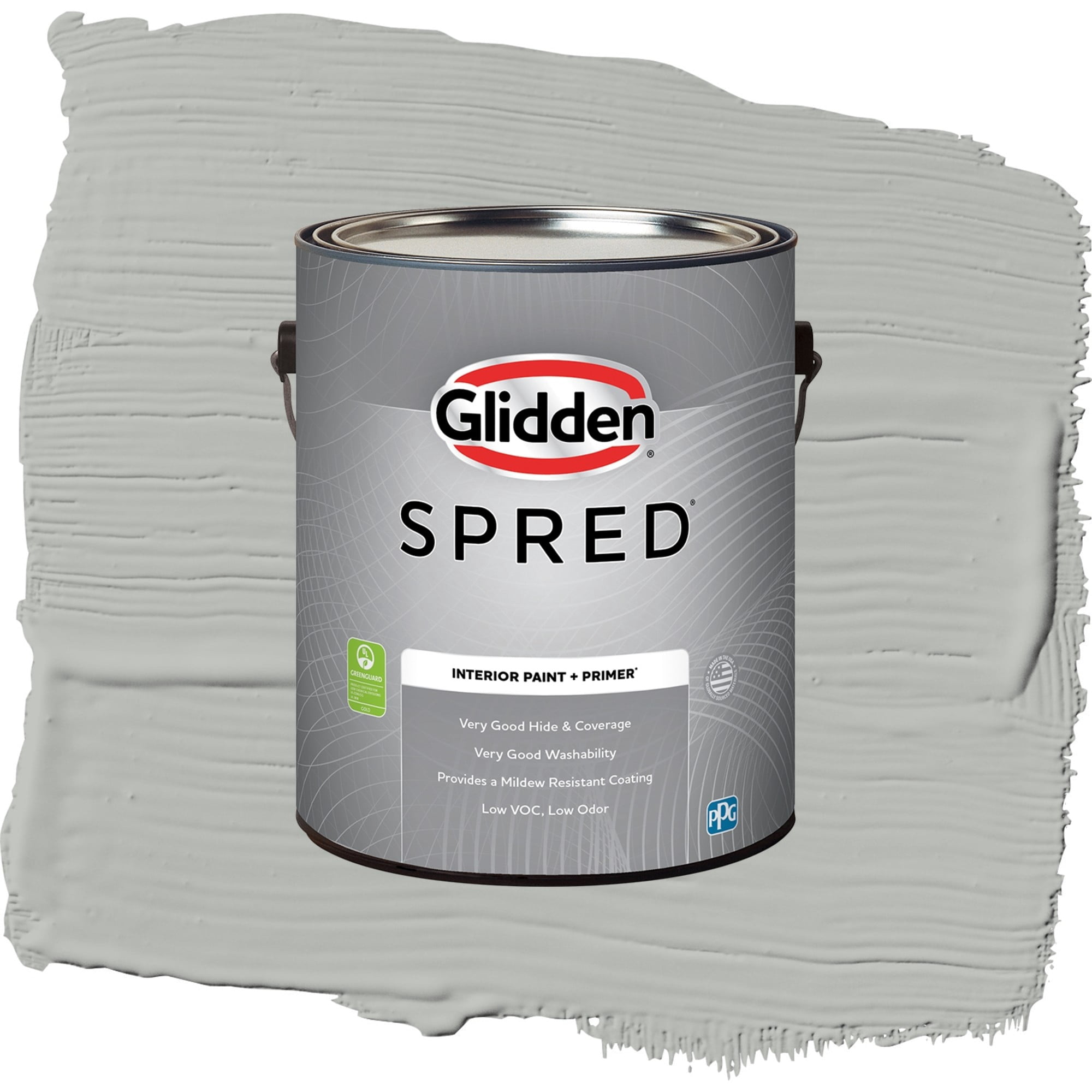Glidden Spred Gray Stone Eggshell Interior Paint and Primer, 1 Gallon