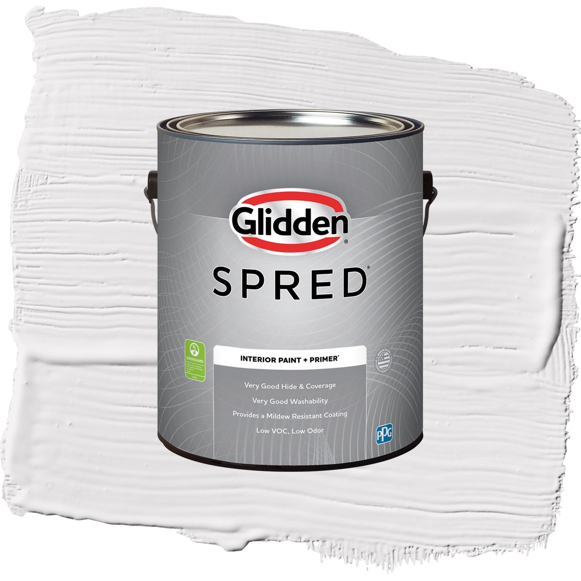 Glidden Spred Gray Whisper Flat Interior Paint and Primer, 1 Gallon