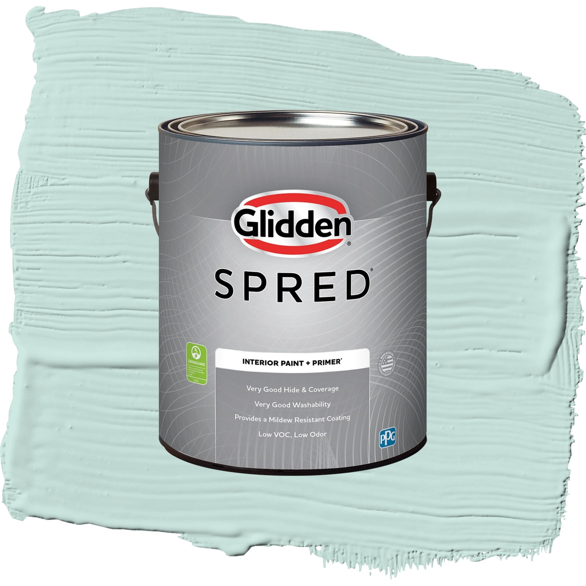 Glidden Spred Green Wave Flat Interior Paint and Primer, 1 Gallon