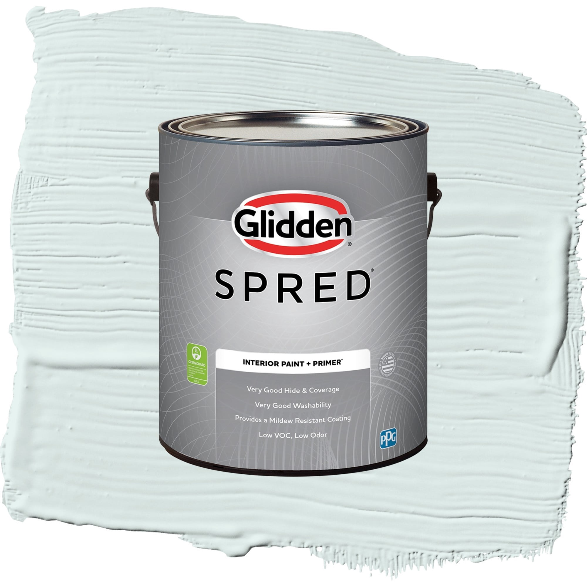 Glidden Spred Jack Frost Flat Interior Paint and Primer, 1 Gallon