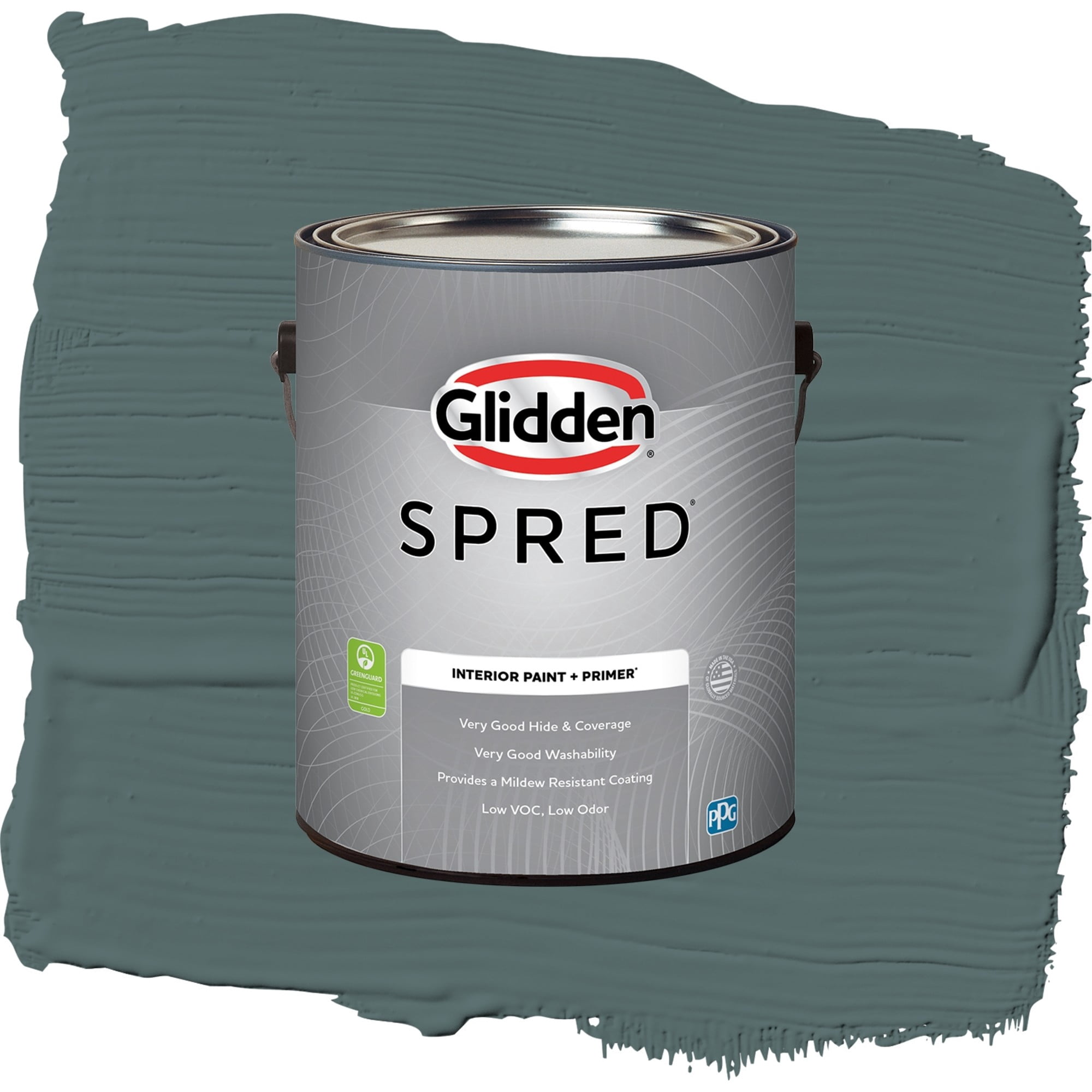 Glidden Spred Juniper Berry Semi Gloss Interior Paint and Primer, 1 Gallon