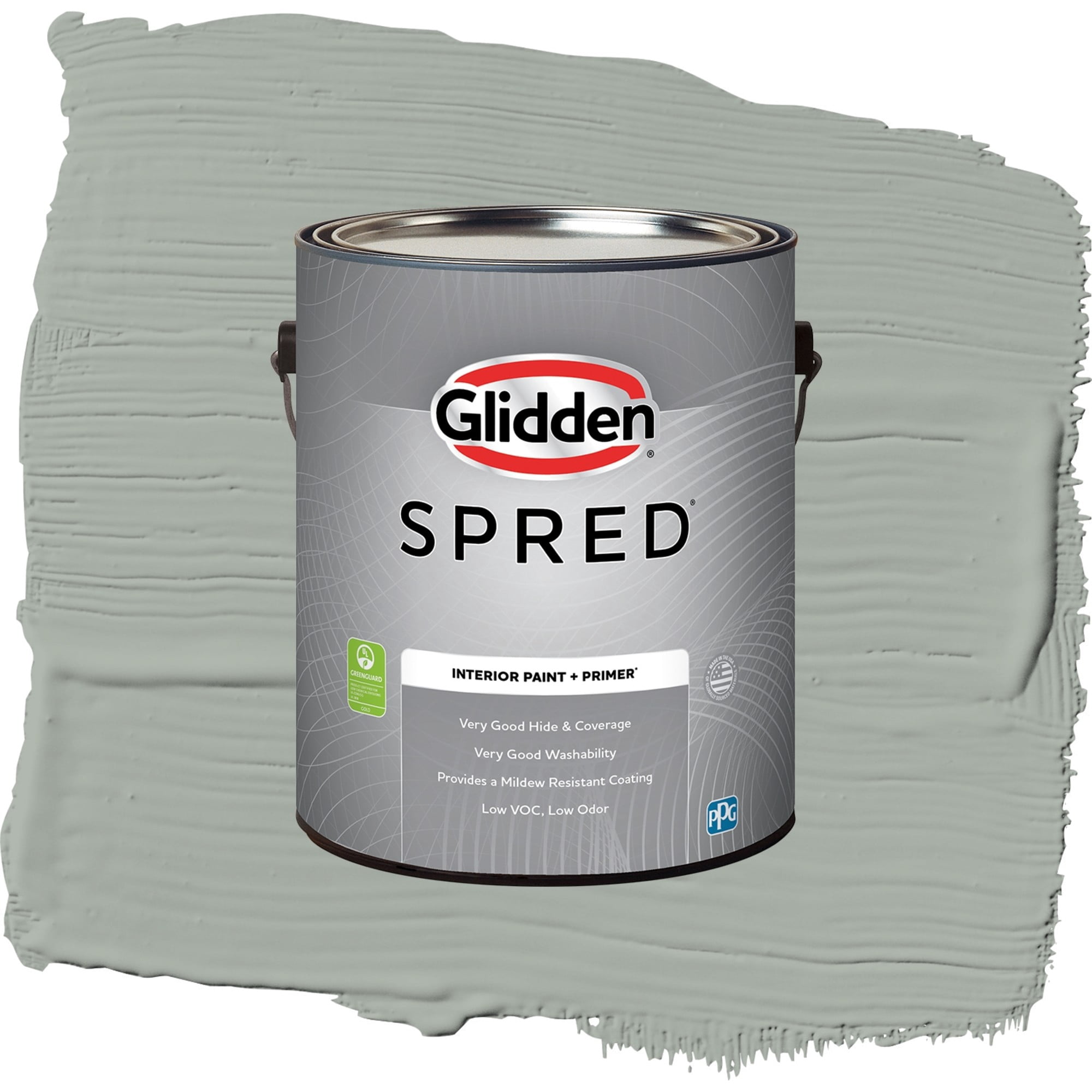 Glidden Spred Light Drizzle Semi Gloss Interior Paint and Primer, 1 Gallon