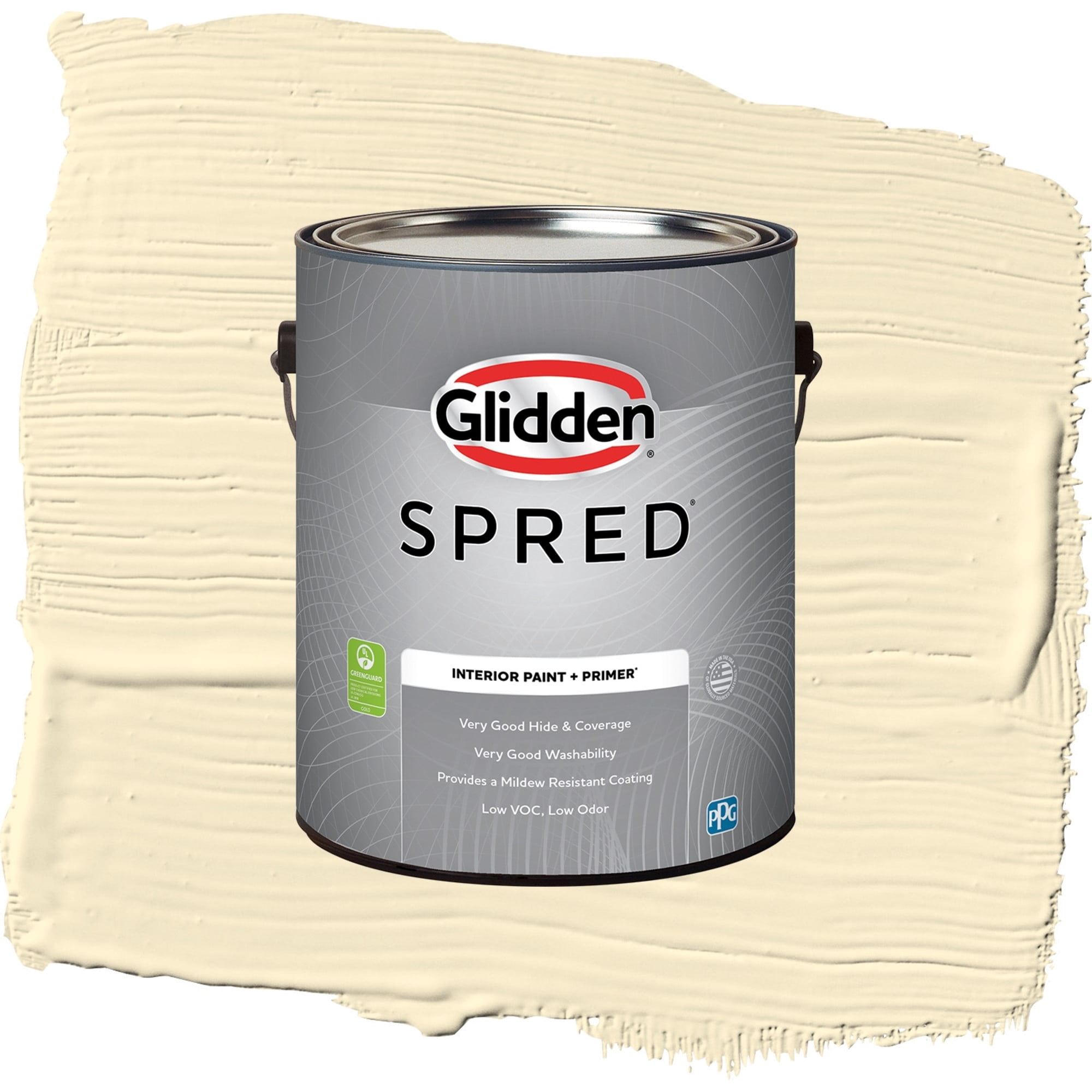 Glidden Spred Maiden Hair Flat Interior Paint and Primer, 1 Gallon