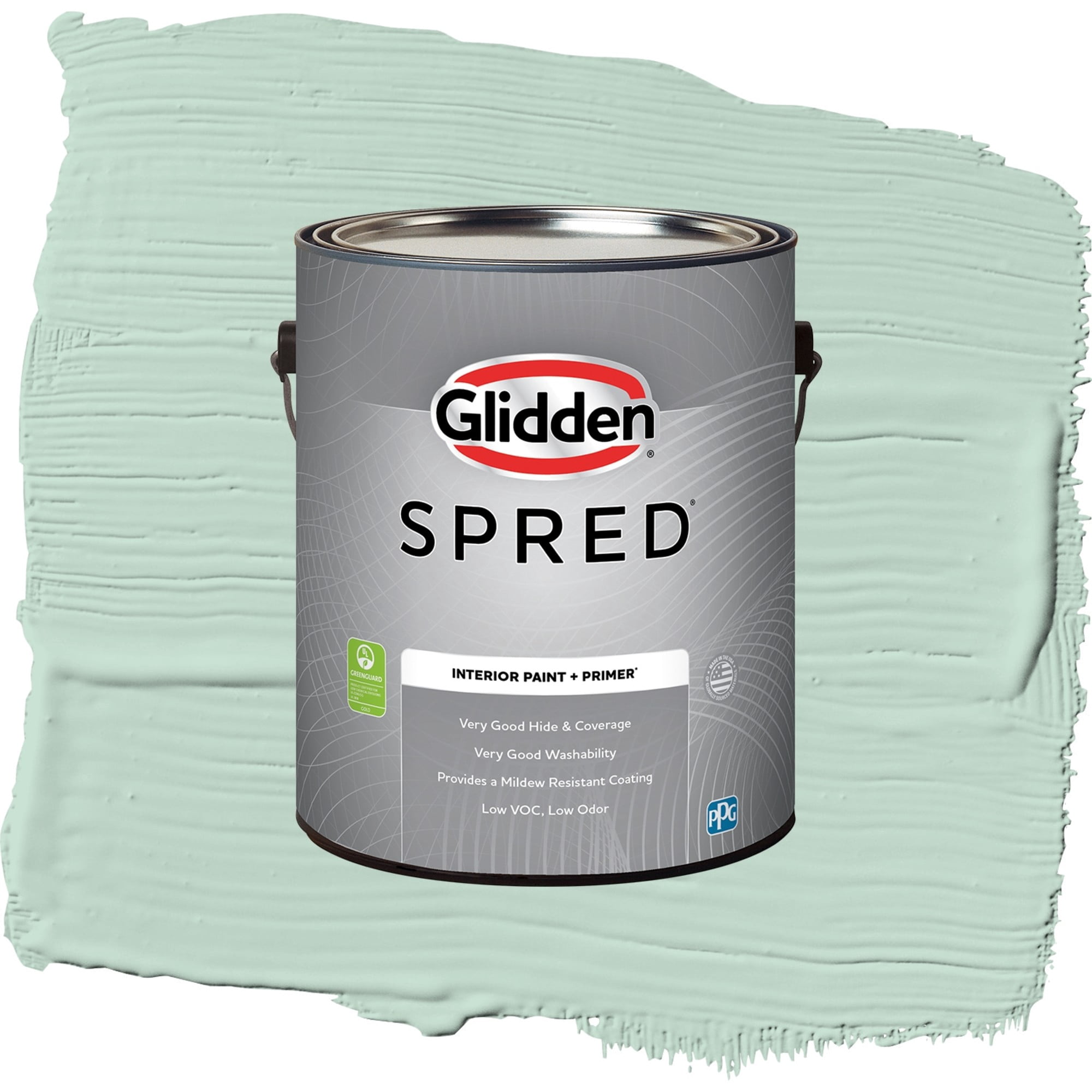 Glidden Spred Malted Mint Flat Interior Paint and Primer, 1 Gallon