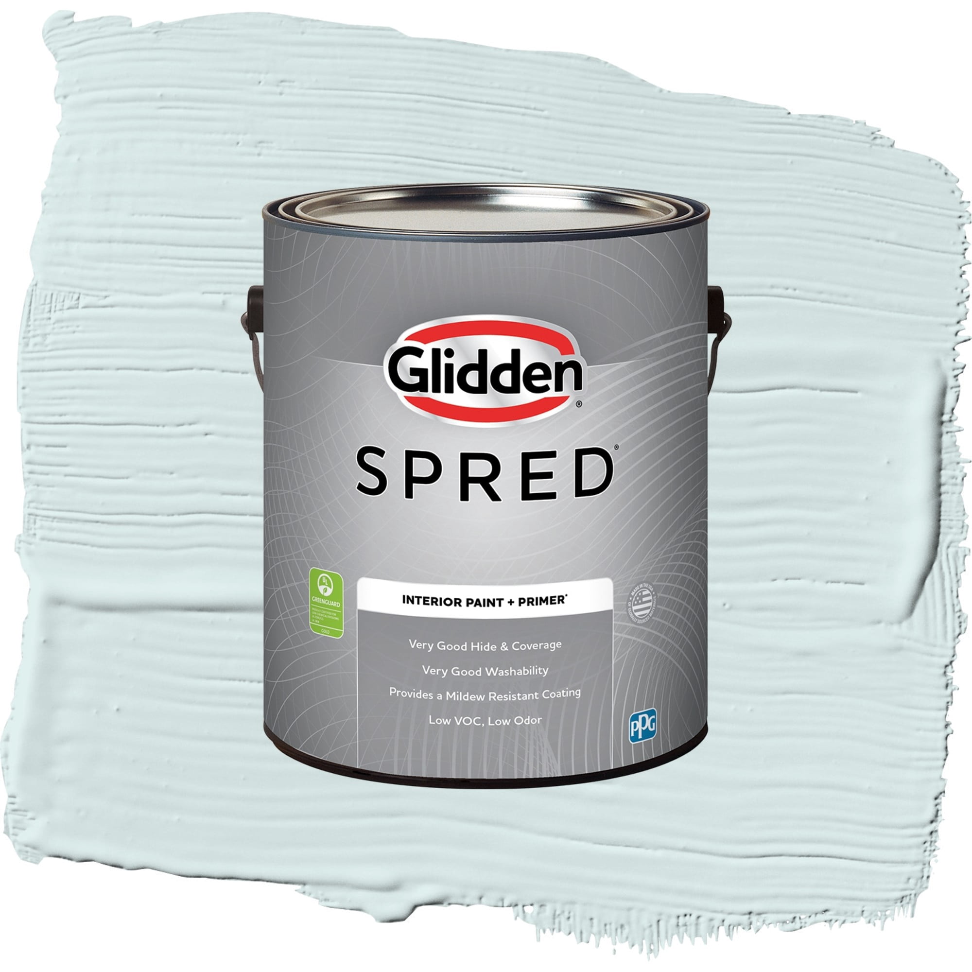 Glidden Spred Meadowsweet Mist Semi Gloss Interior Paint and Primer, 1 Gallon