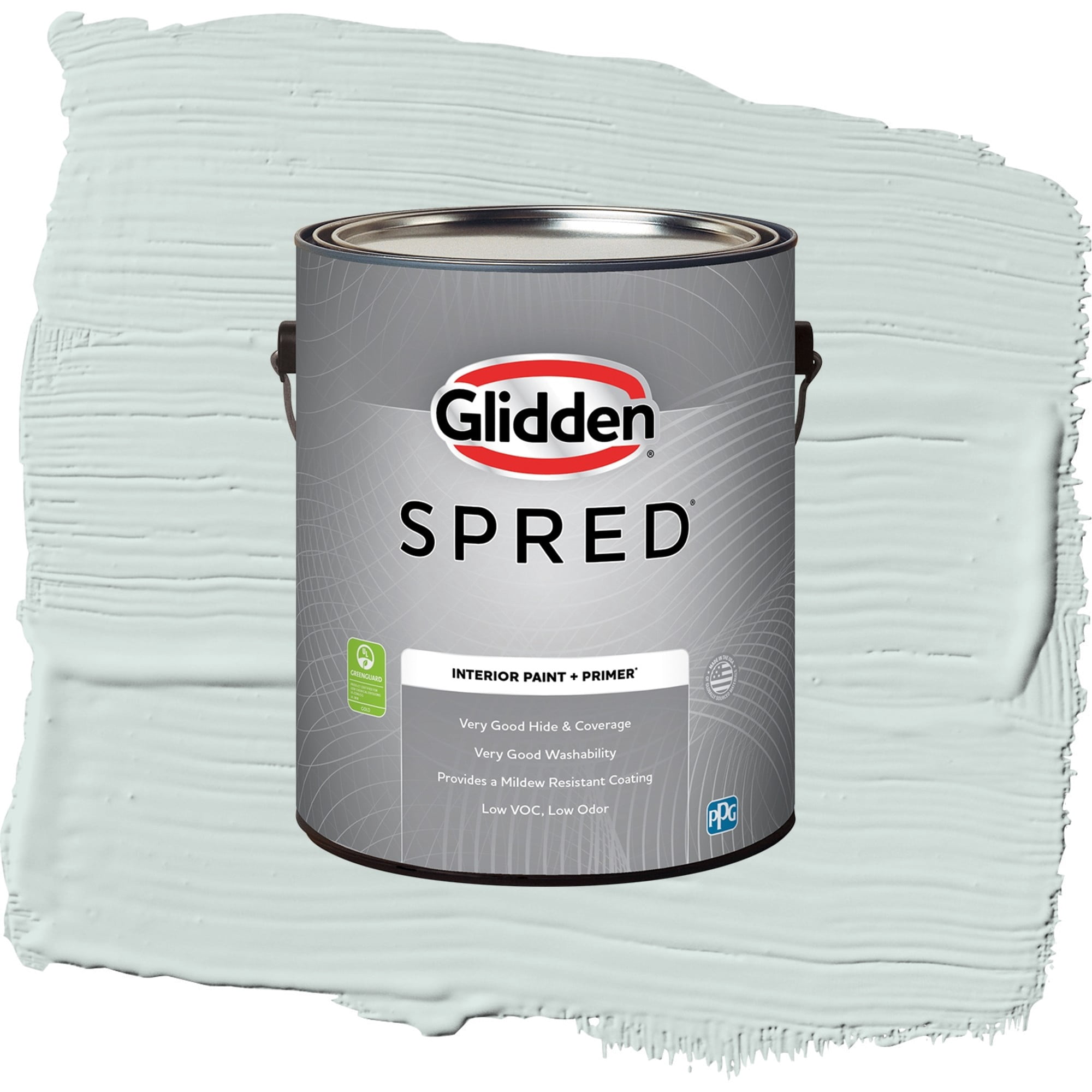 Glidden Spred Morning Fog Eggshell Interior Paint and Primer, 1 Gallon