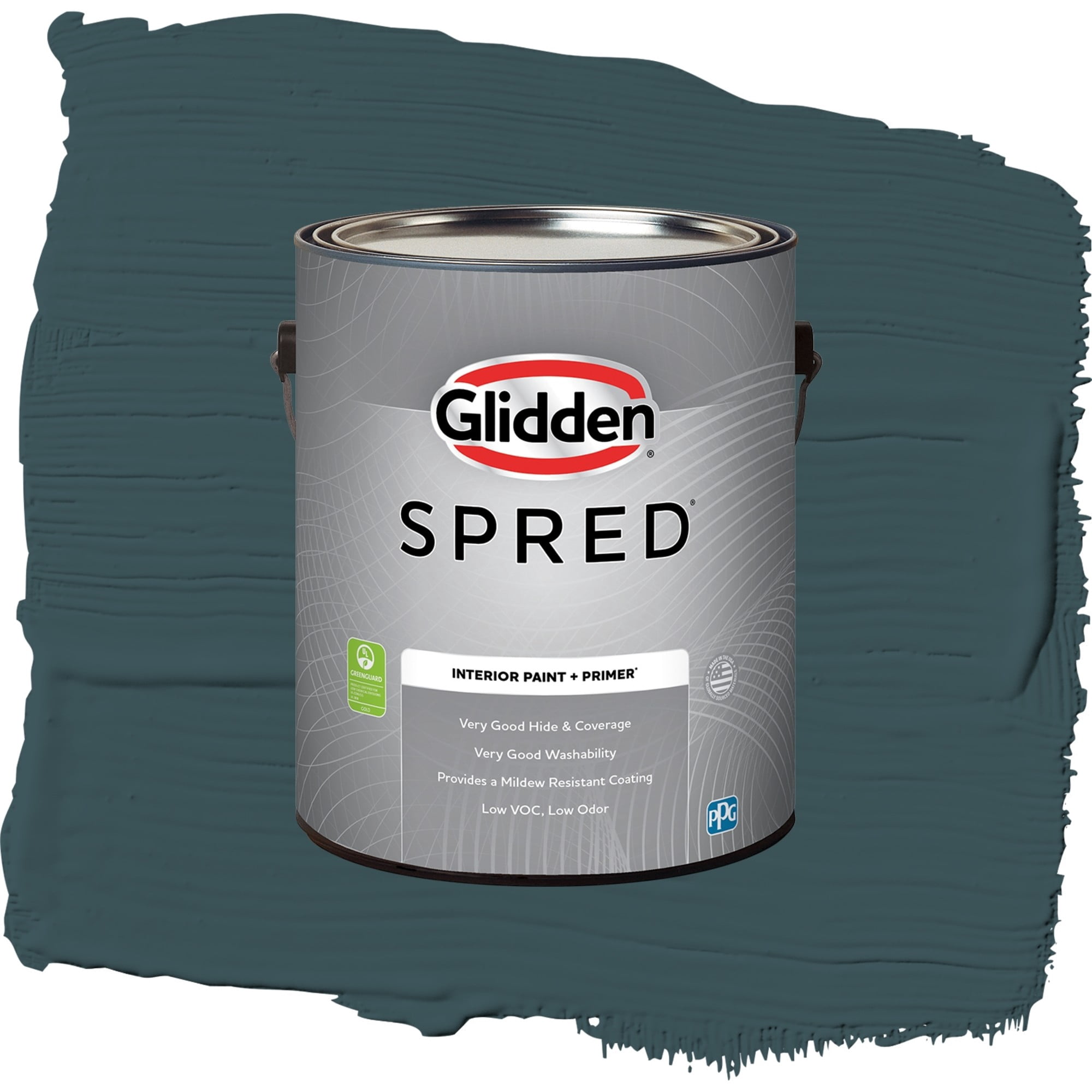 Glidden Spred Mountain Pine Flat Interior Paint and Primer, 1 Gallon