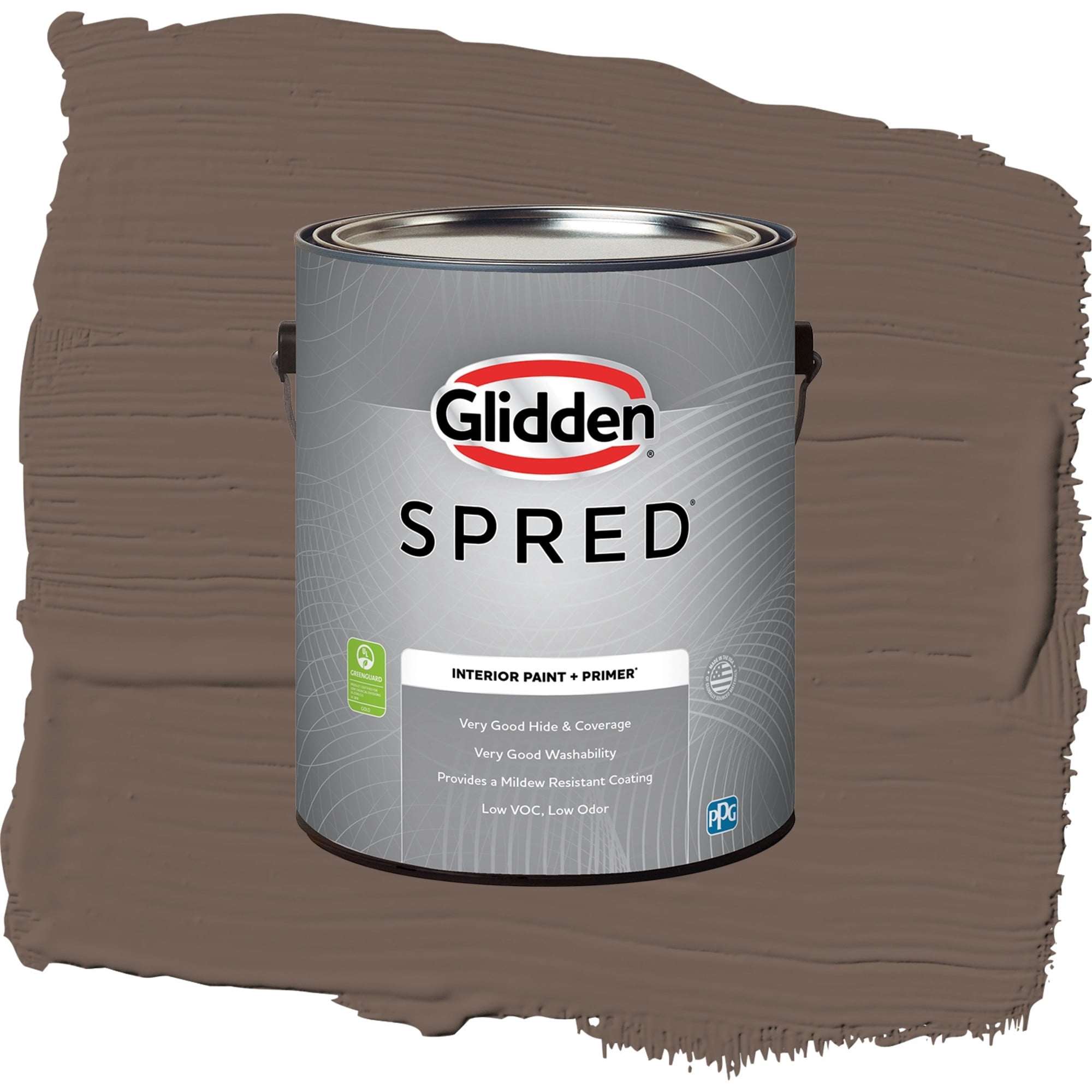 Glidden Spred Poppy Pods Flat Interior Paint and Primer, 1 Gallon