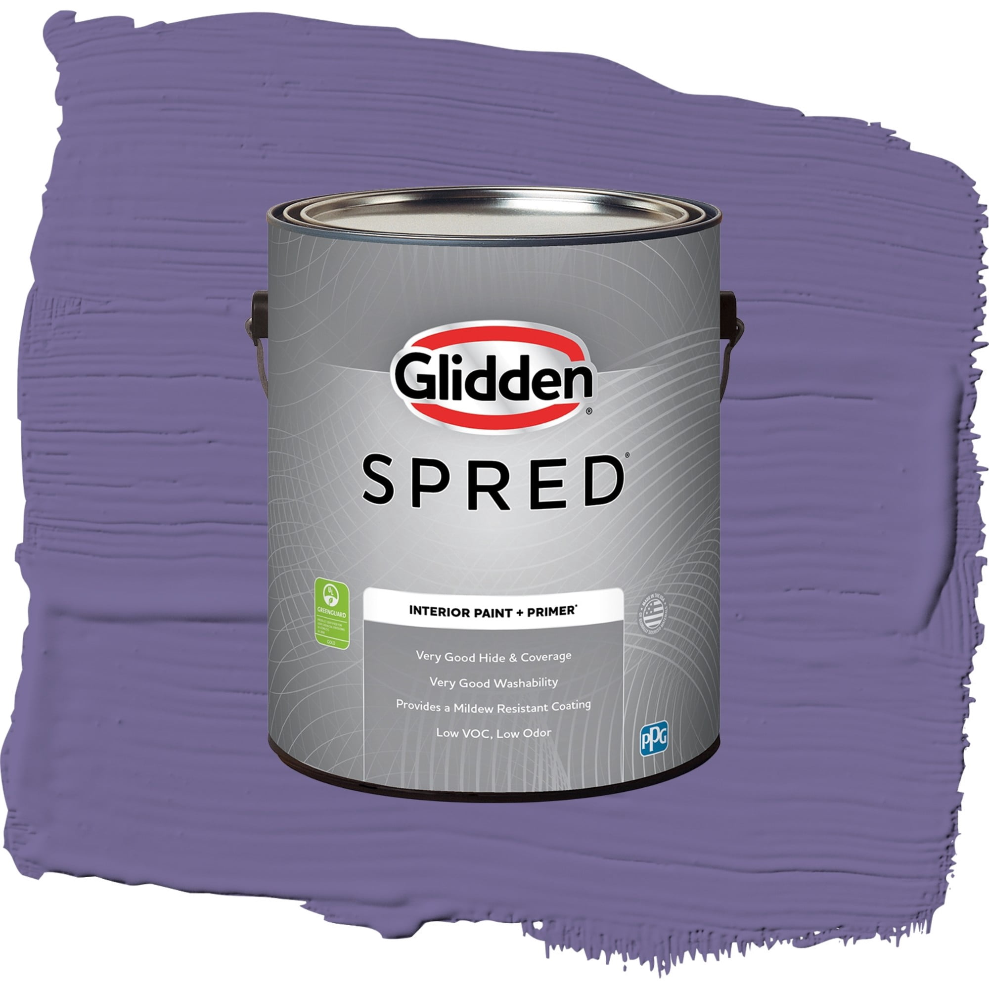 Glidden Spred Purple Grapes Flat Interior Paint and Primer, 1 Gallon