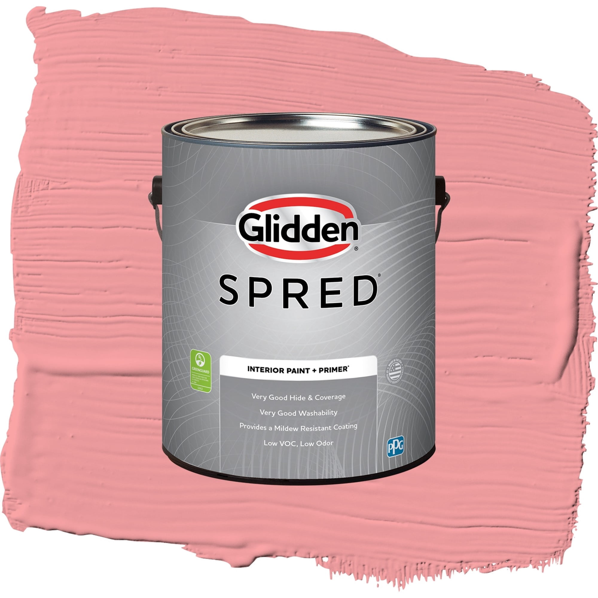 Glidden Spred River Rouge Flat Interior Paint and Primer, 1 Gallon