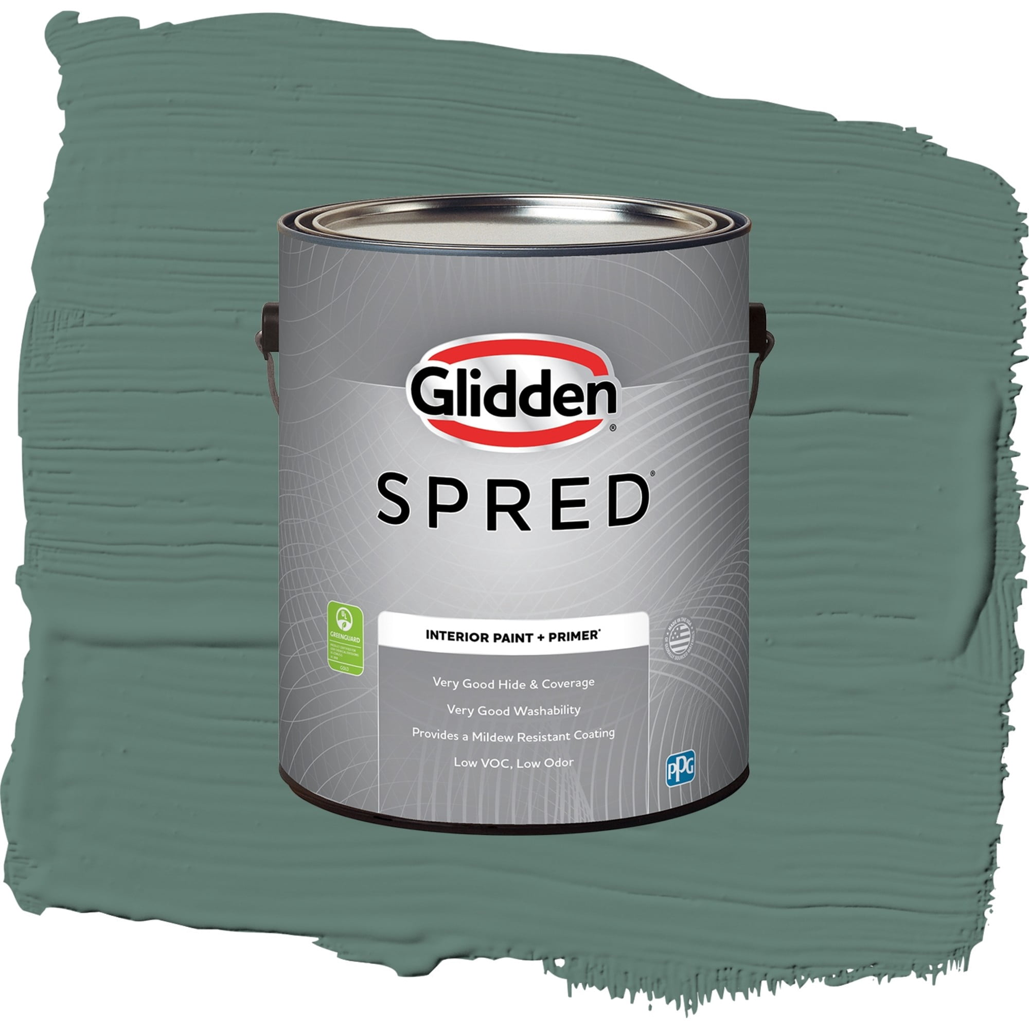 Glidden Spred Salal Leaves Flat Interior Paint and Primer, 1 Gallon