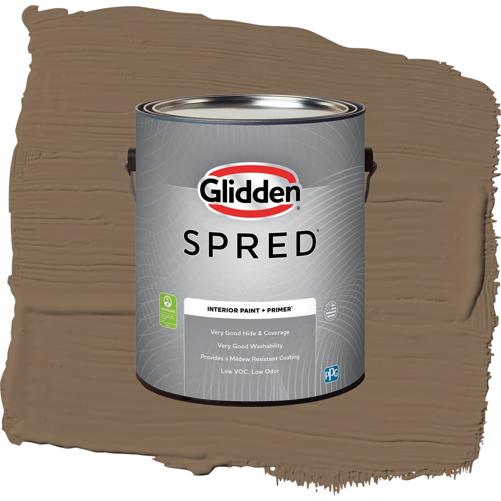Glidden Spred Salted Pretzel Flat Interior Paint and Primer, 1 Gallon