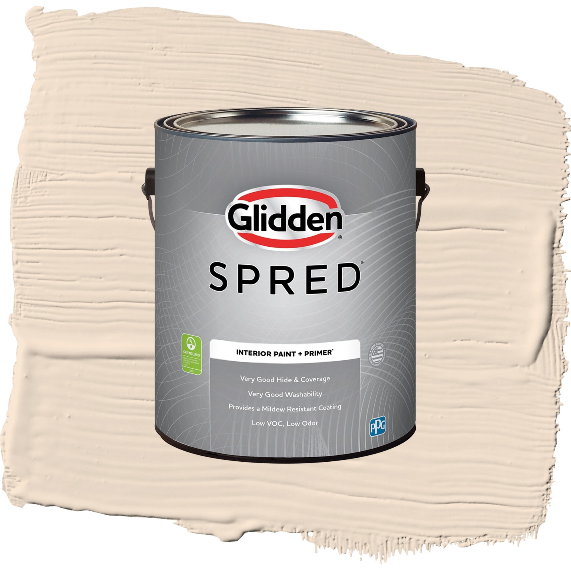 Glidden Spred Sandpiper Semi Gloss Interior Paint and Primer, 1 Gallon