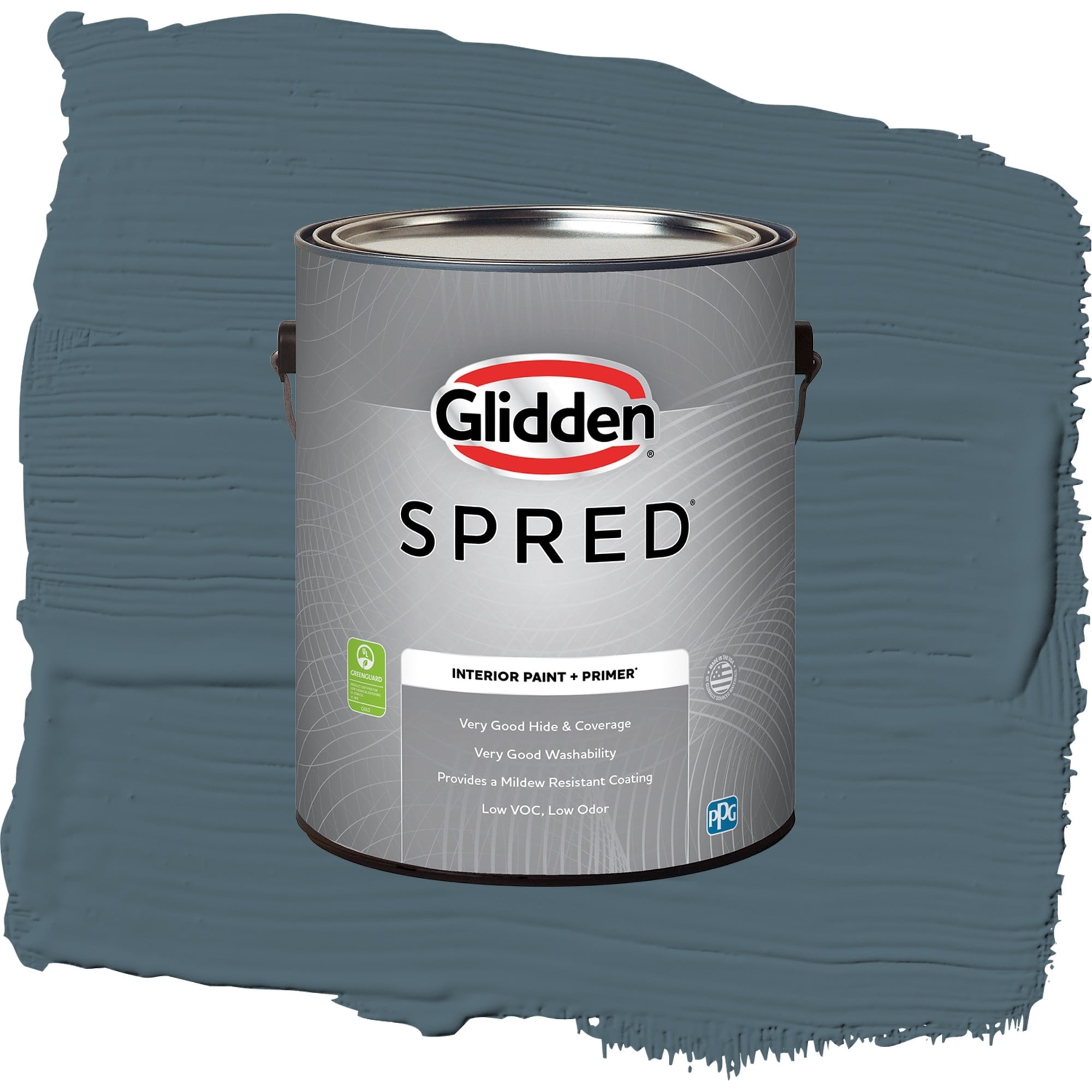 Glidden Spred Silent Night Flat Interior Paint and Primer, 1 Gallon