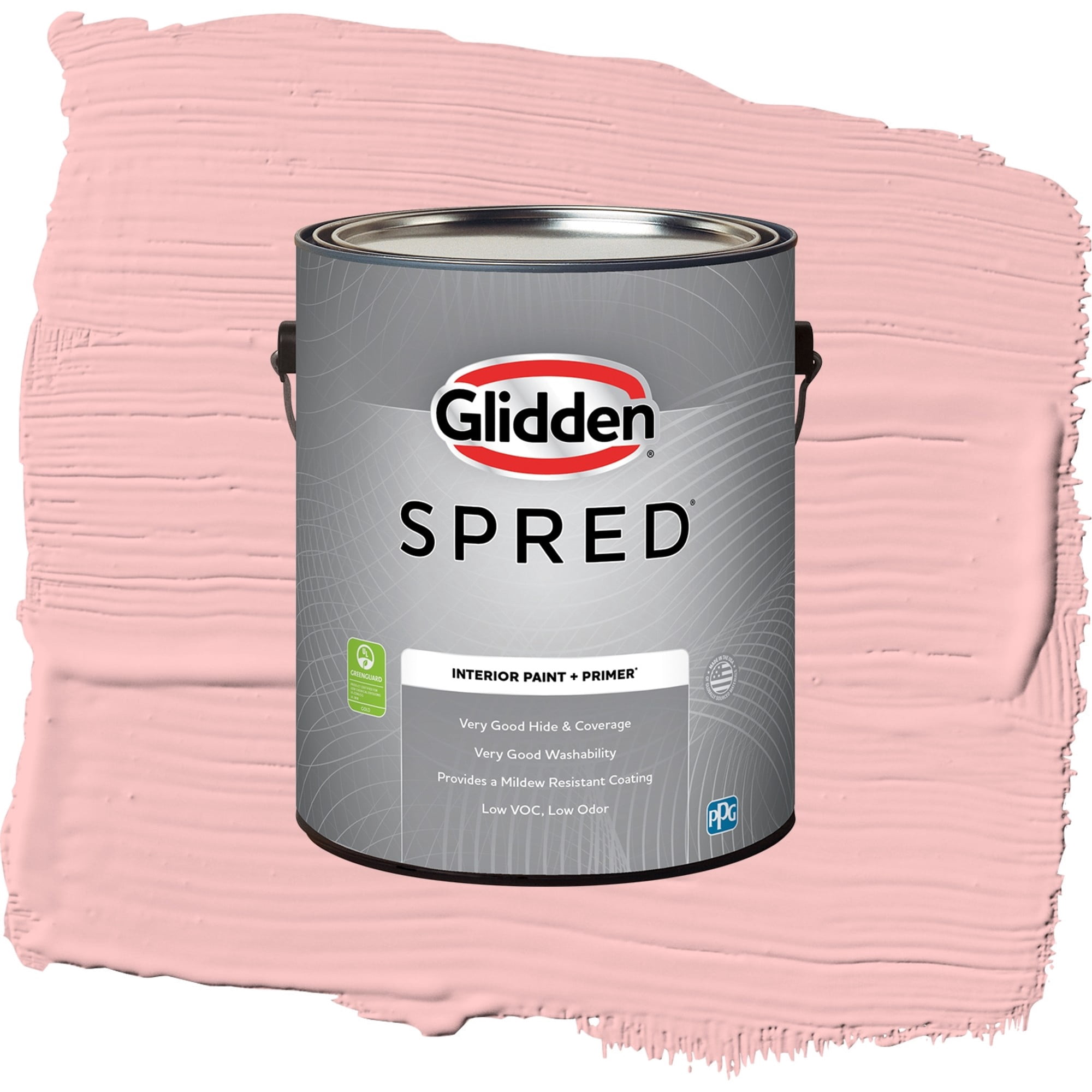Glidden Spred Silver Strawberry Flat Interior Paint and Primer, 1 Gallon