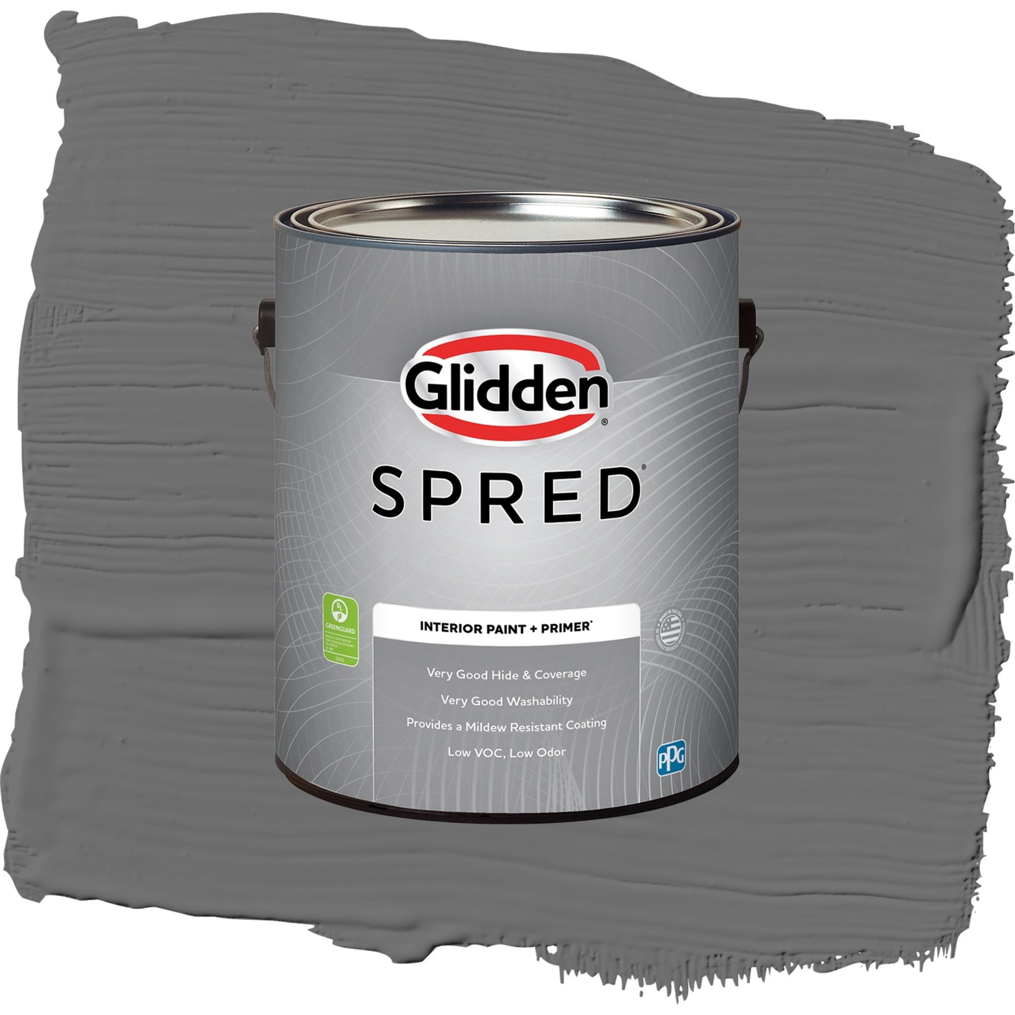 Glidden Spred Slate Mine Semi Gloss Interior Paint and Primer, 1 Gallon