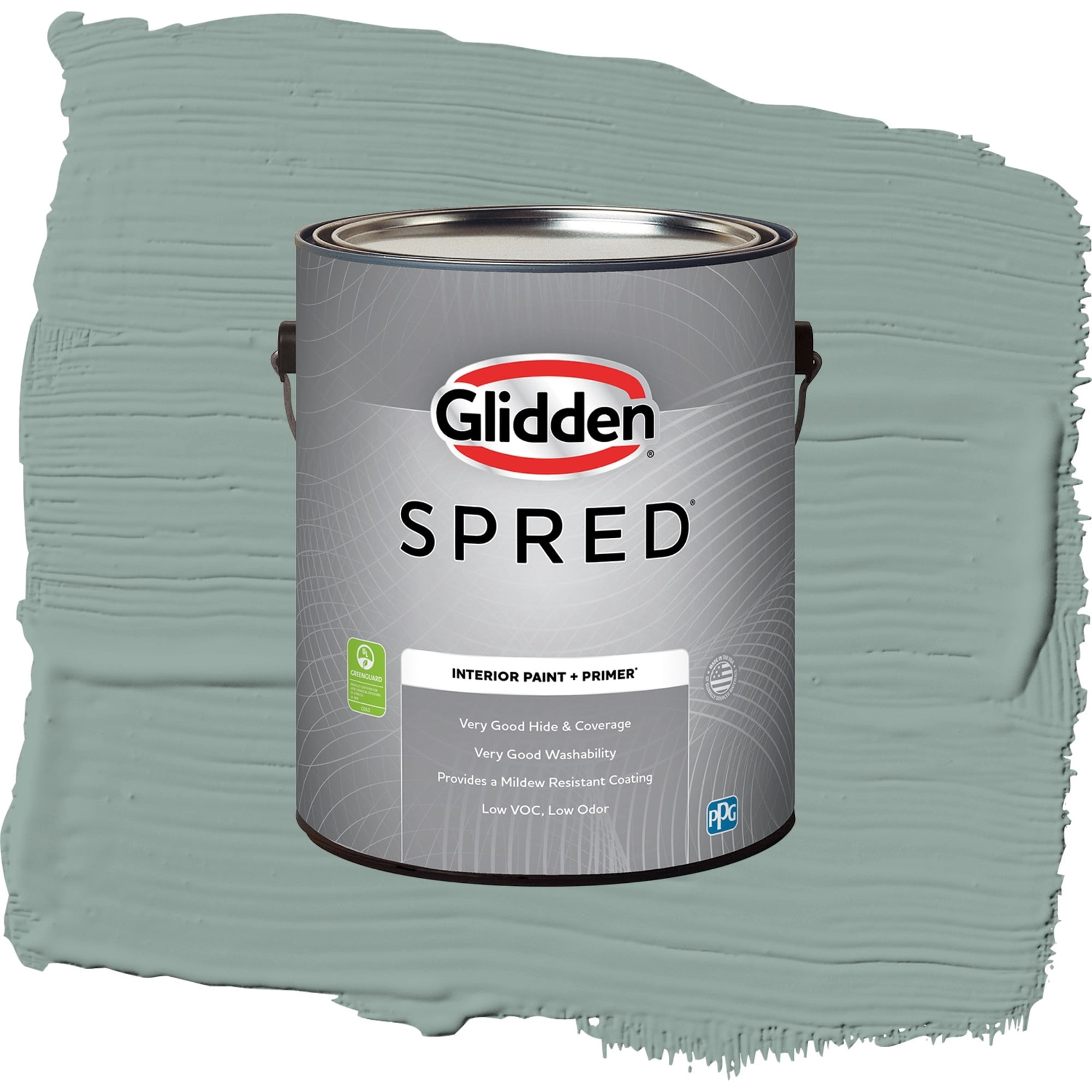 Glidden Spred Spruce Shade Semi Gloss Interior Paint and Primer, 1 Gallon