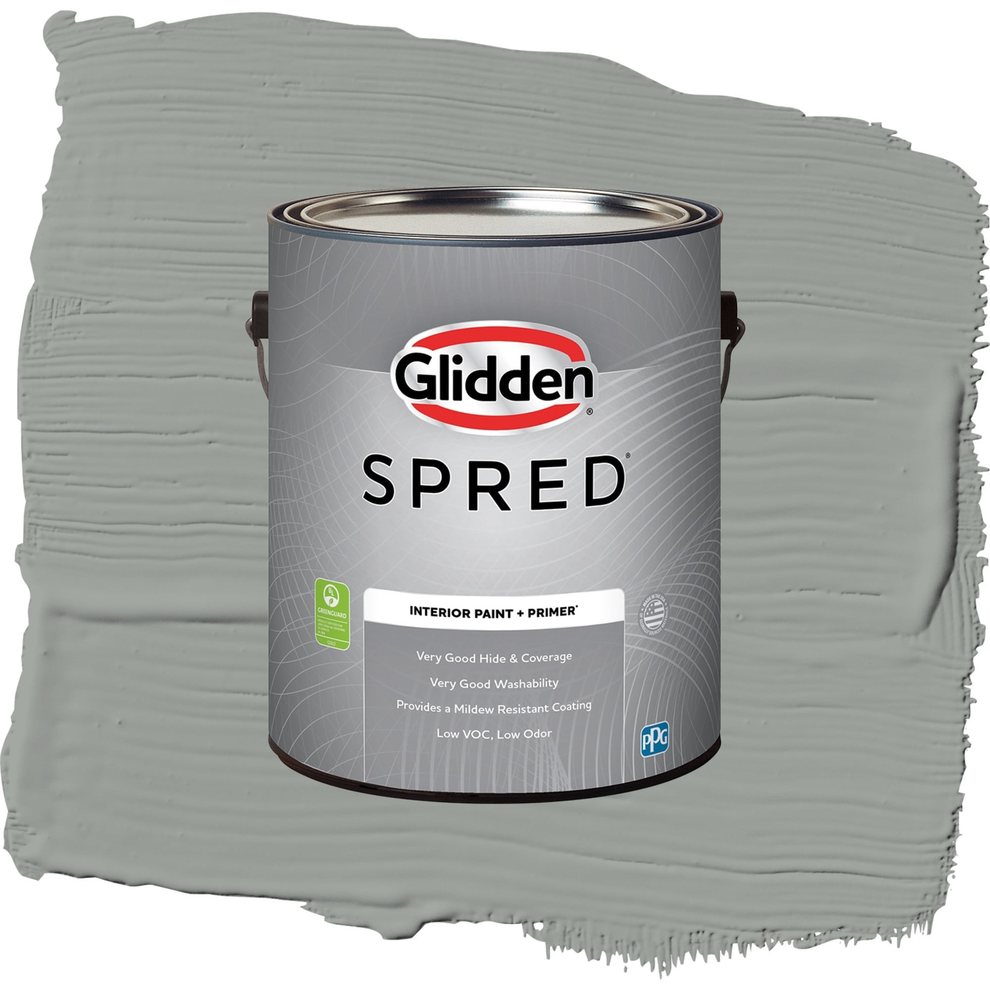 Glidden Spred Steel Curtain Eggshell Interior Paint and Primer, 1 Gallon