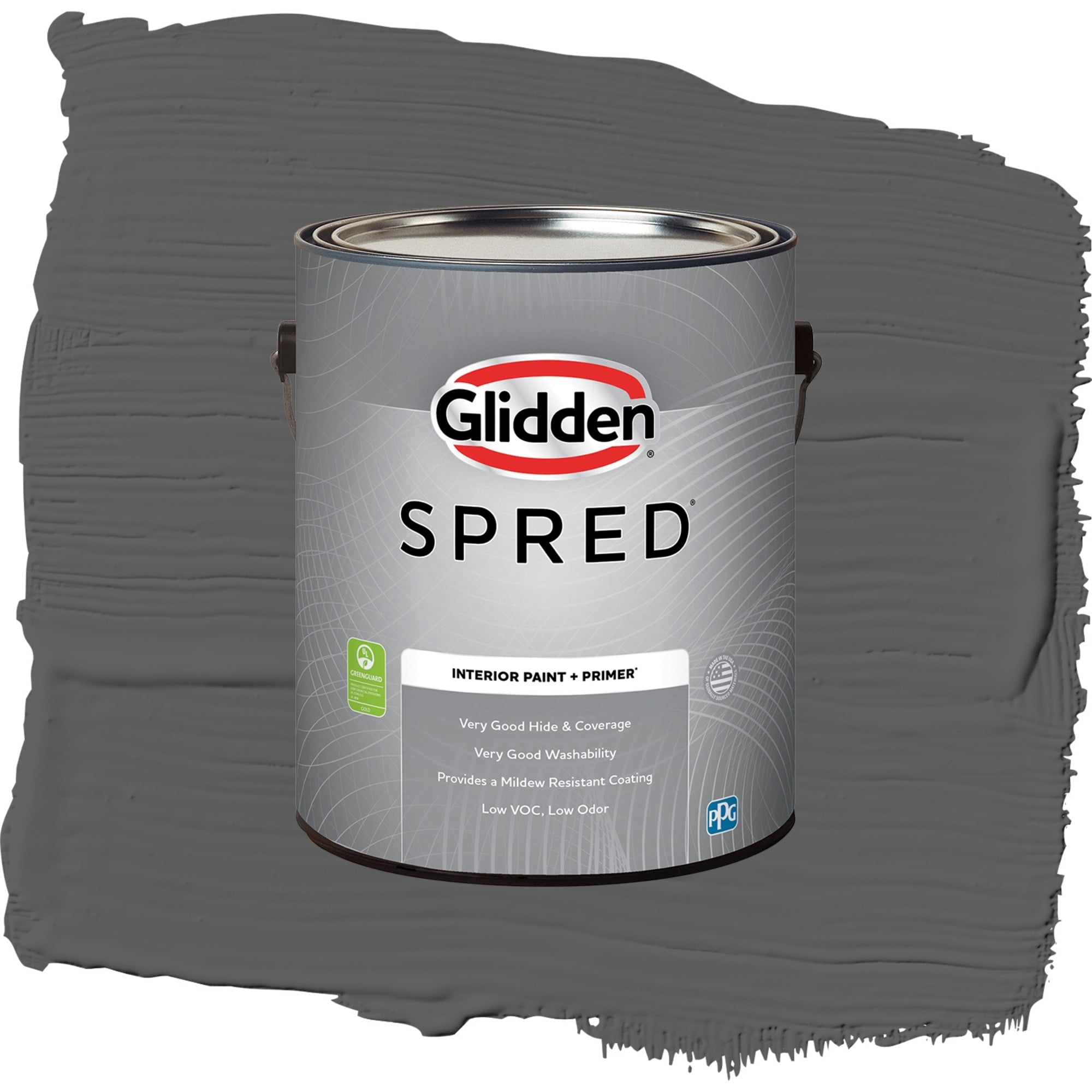 Glidden Spred Summer Shadow Semi Gloss Interior Paint and Primer, 1 Gallon
