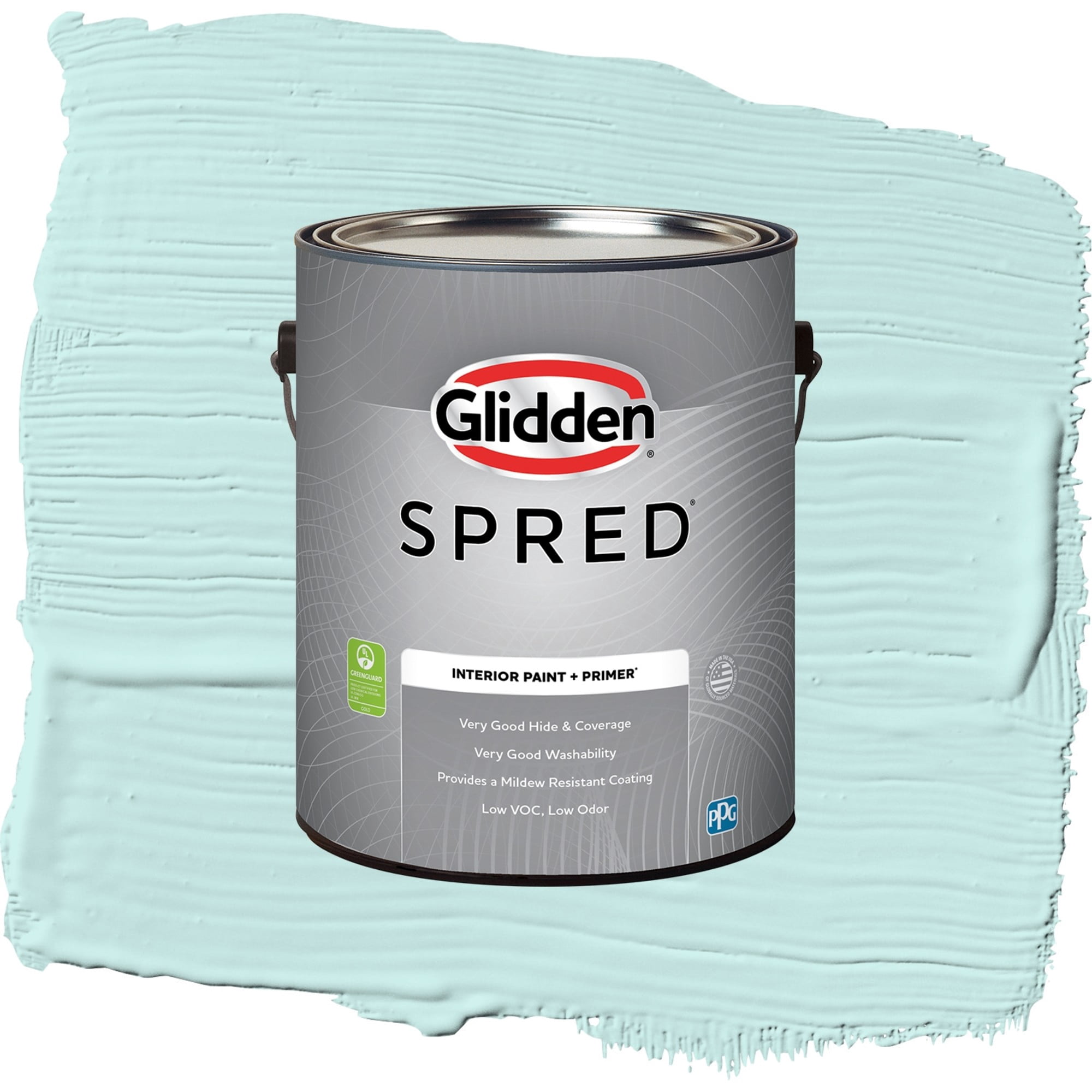 Glidden Spred Swan Lake Semi Gloss Interior Paint and Primer, 1 Gallon