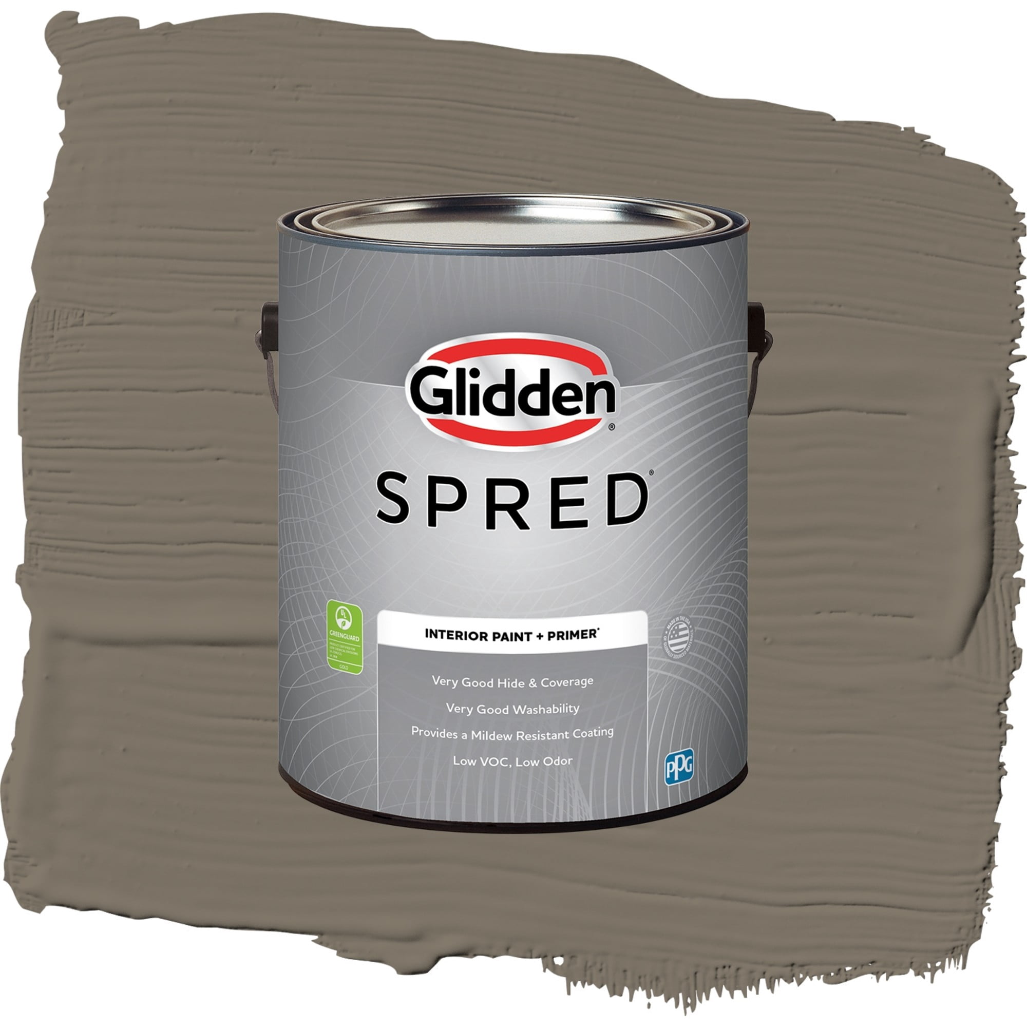 Glidden Spred Thunderstruck Eggshell Interior Paint and Primer, 1 Gallon