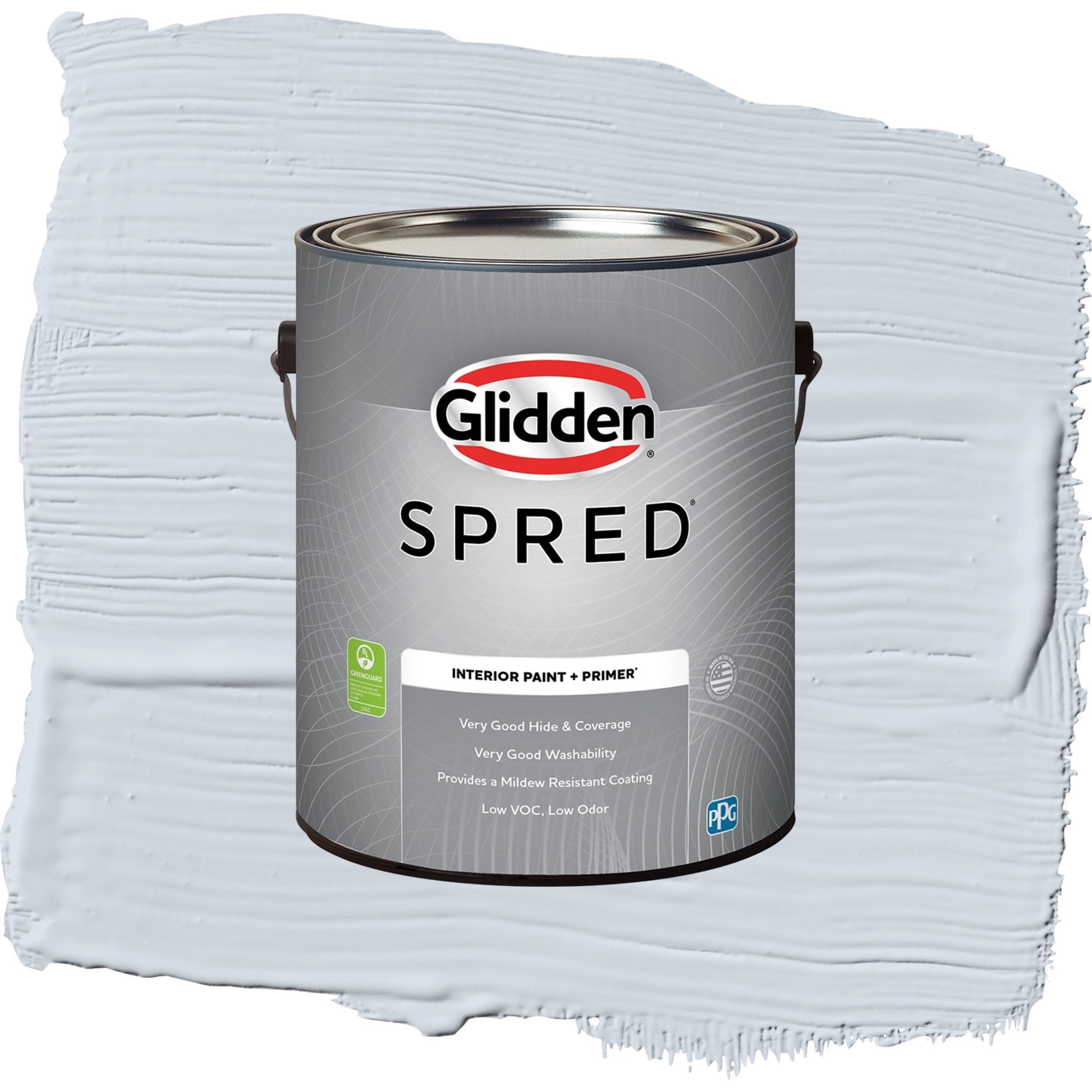 Glidden Spred Twinkle Blue Eggshell Interior Paint and Primer, 1 Gallon