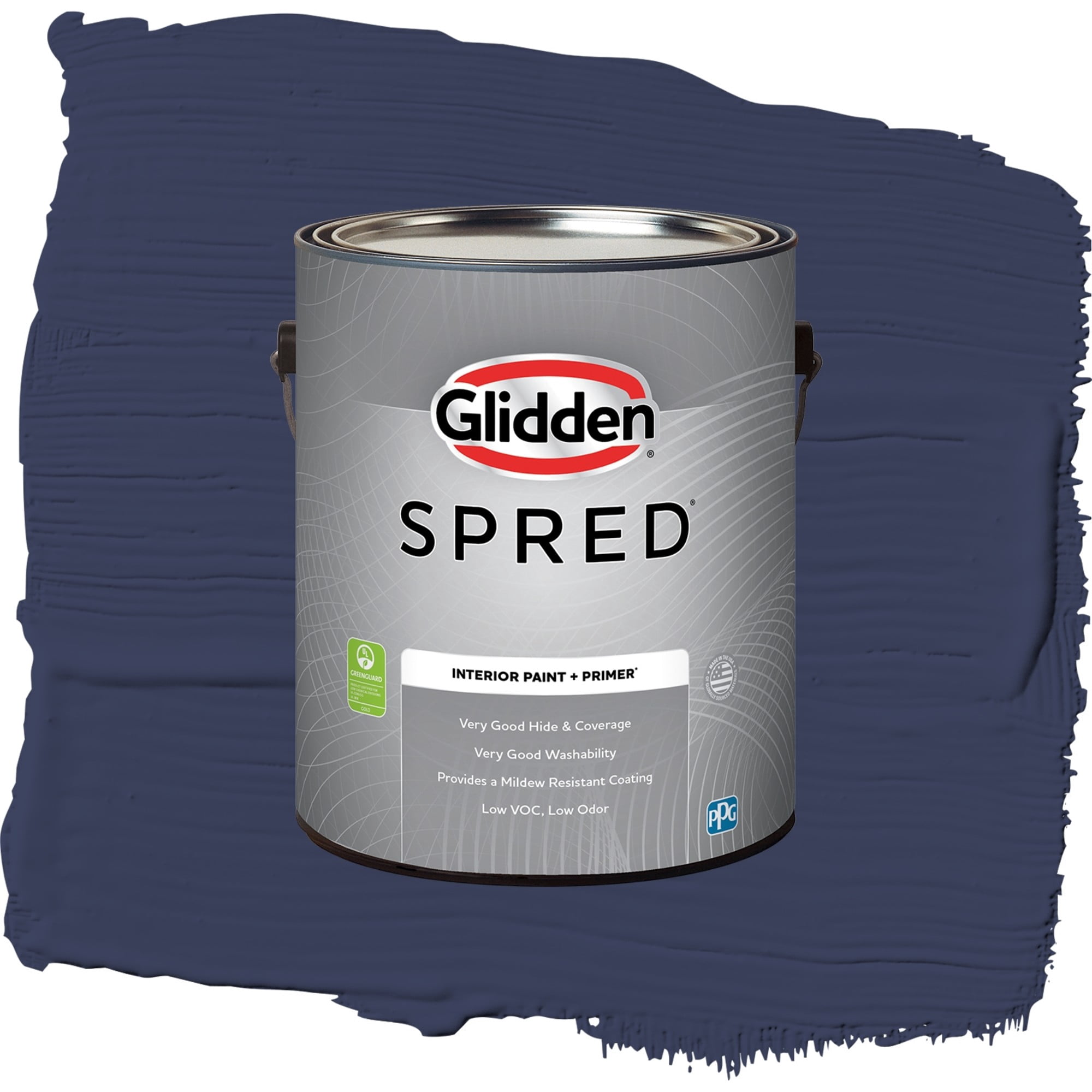 Glidden Spred Victory Blue Flat Interior Paint and Primer, 1 Gallon