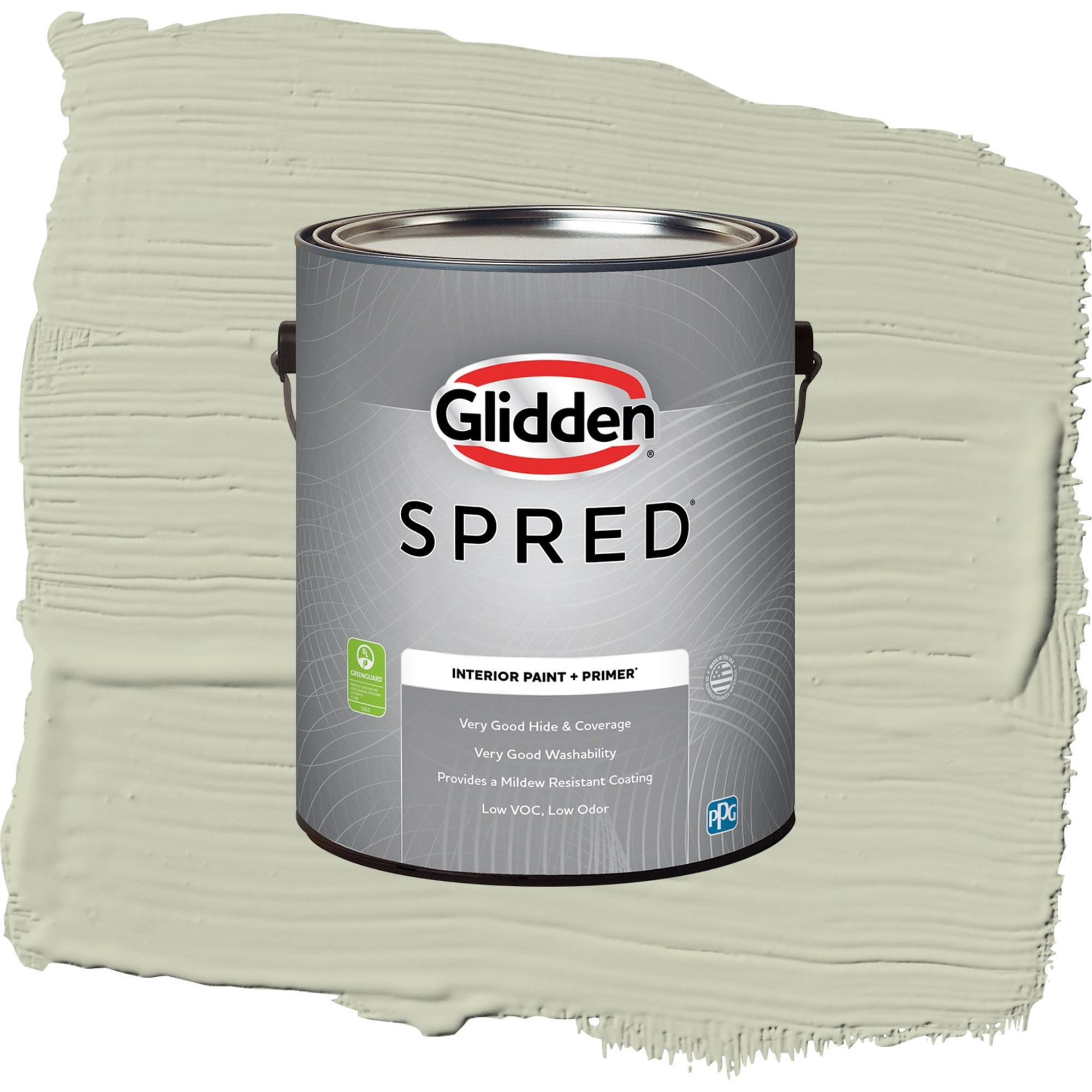 Glidden Spred Whispering Pine Semi Gloss Interior Paint and Primer, 1 Gallon