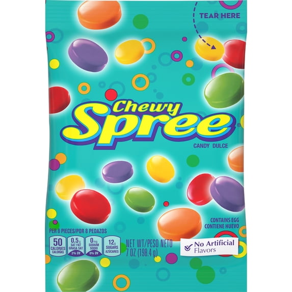 Spree Chewy Candy, Sweet and Tangy, 7 oz Bag - Walmart.com