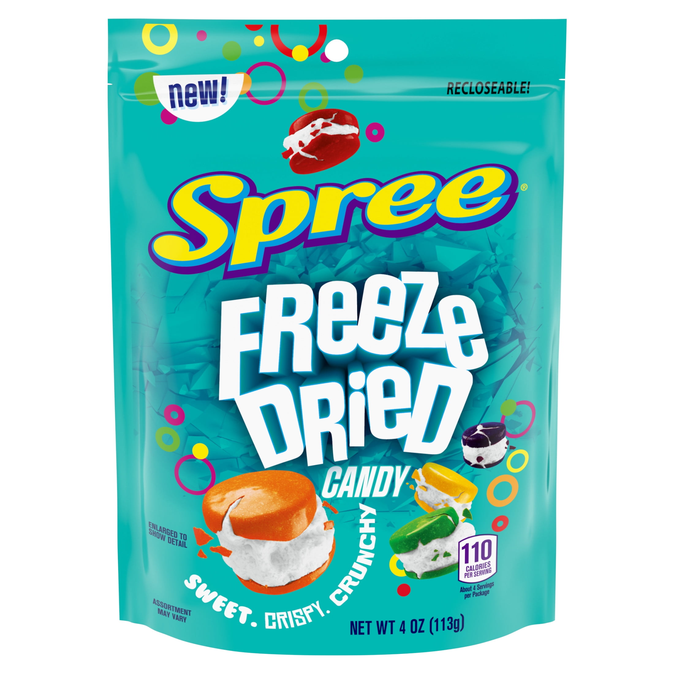 Spree Freeze Dried Candy, Fruity Flavored, 4.0 oz Bag