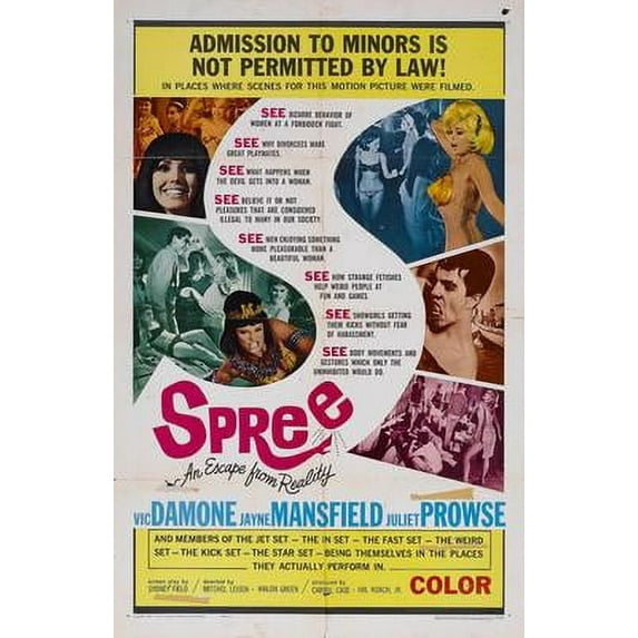 Spree Movie Poster Reprint 27inx40in for any room 27x40 Multi-Color Square Adults Poster Time